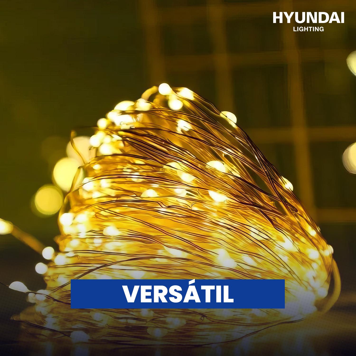 GUIRNALDA SOLAR LUCES HADA DECORATIVA 10MTS CALIDA - 8