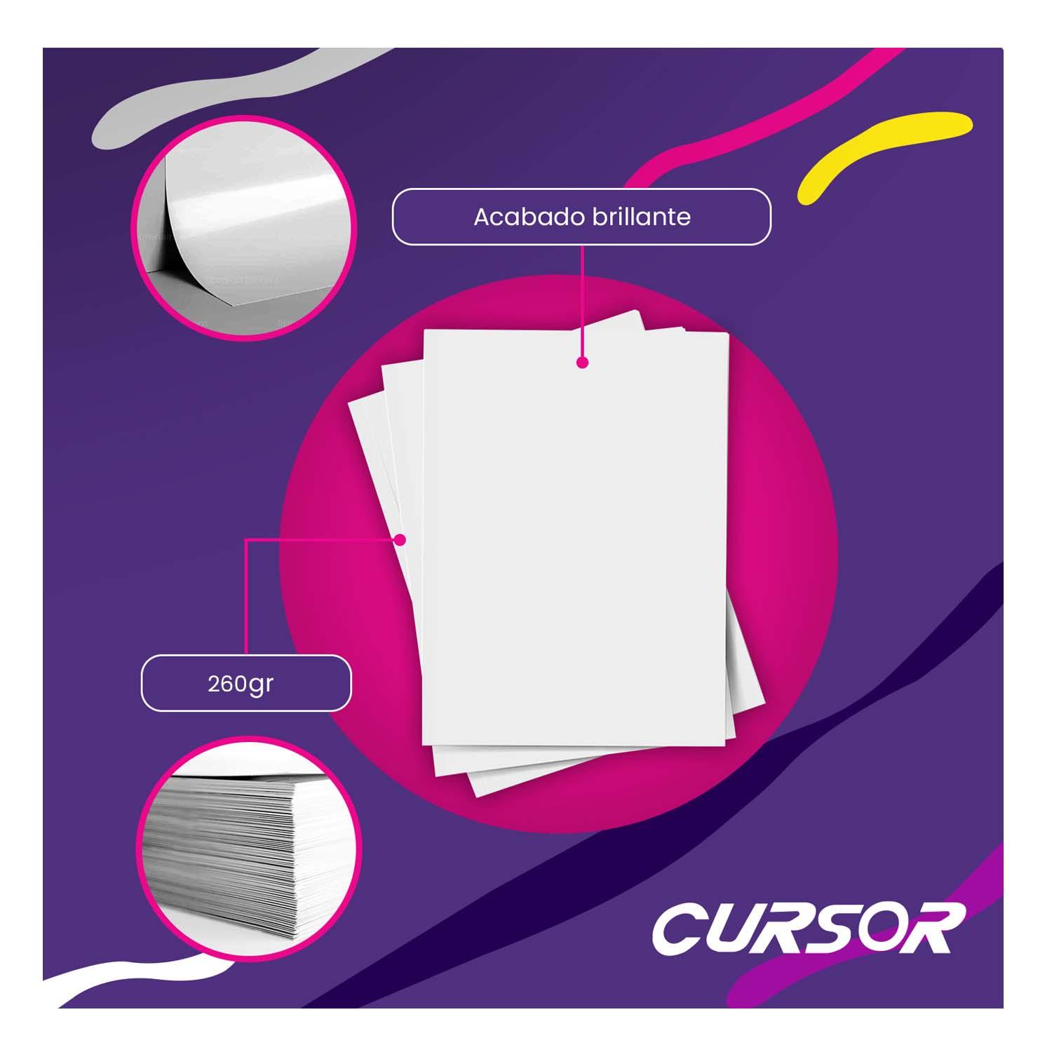 PAPEL FOTOGRAFICO GLOSSY A3+ 260G 50H CURSOR - 3