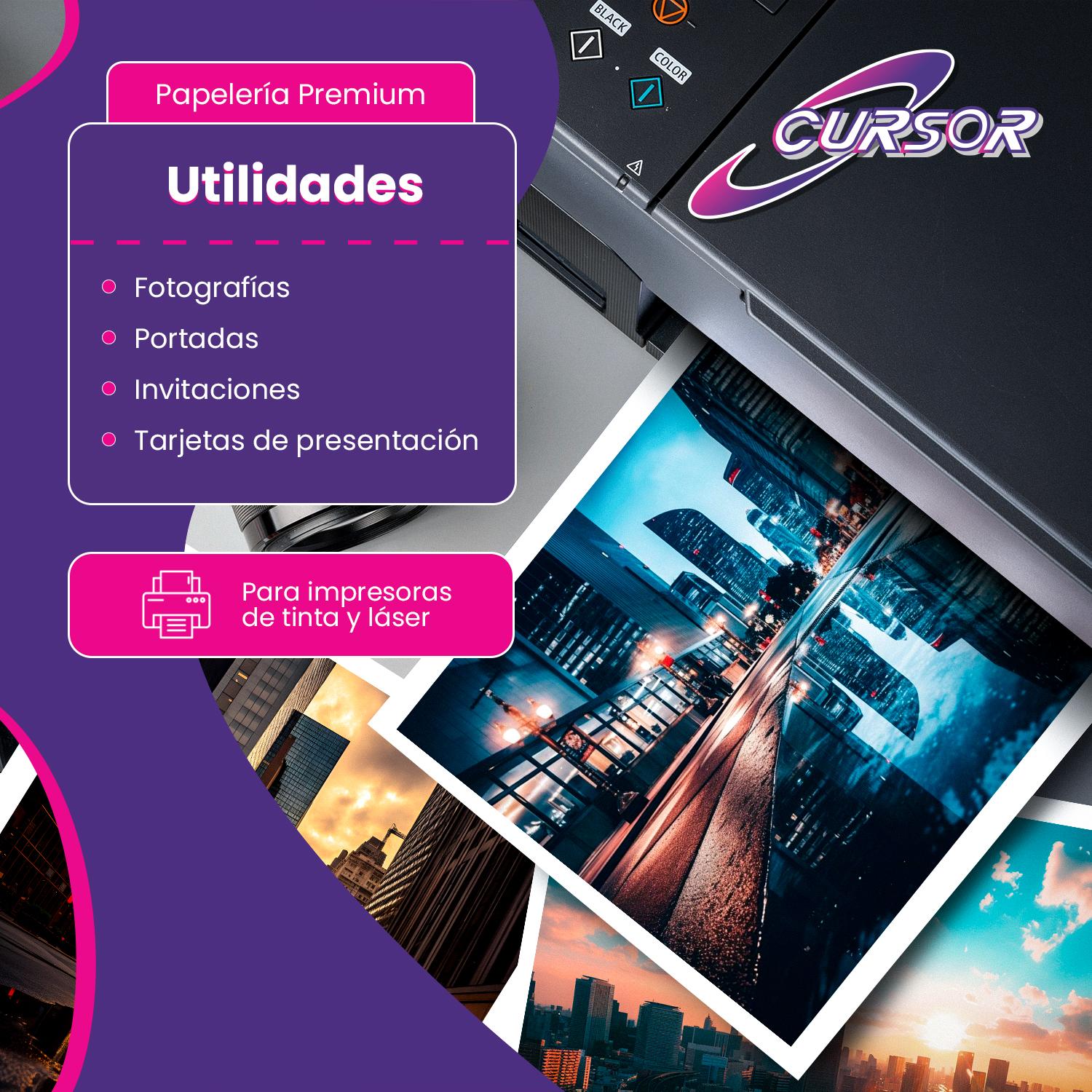 PAPEL FOTOGRAFICO GLOSSY A3+ 260G 50H CURSOR - 4