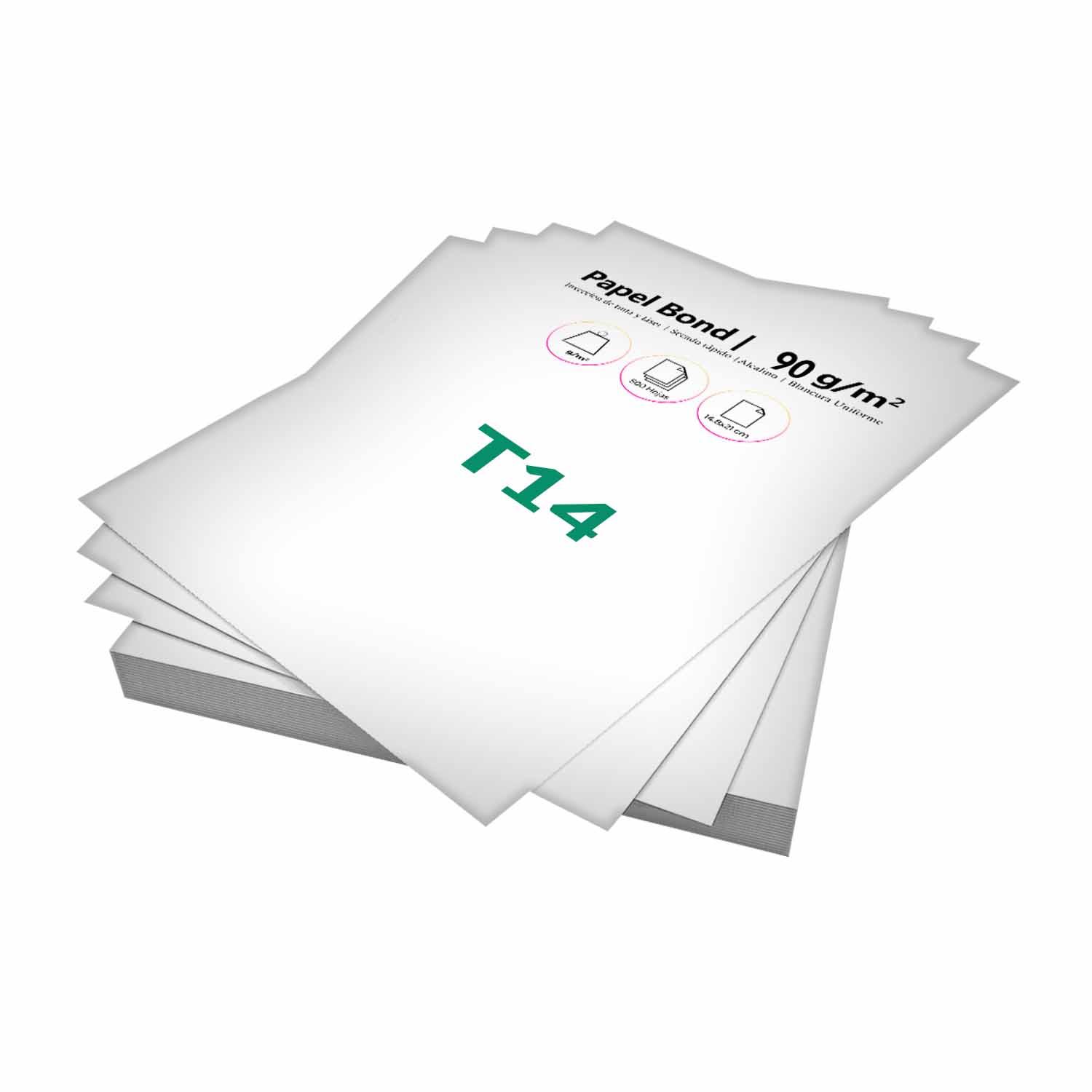 RESMA PAPEL BOND T14 90G 500H - CURSOR TAMAÑO T14 - 1