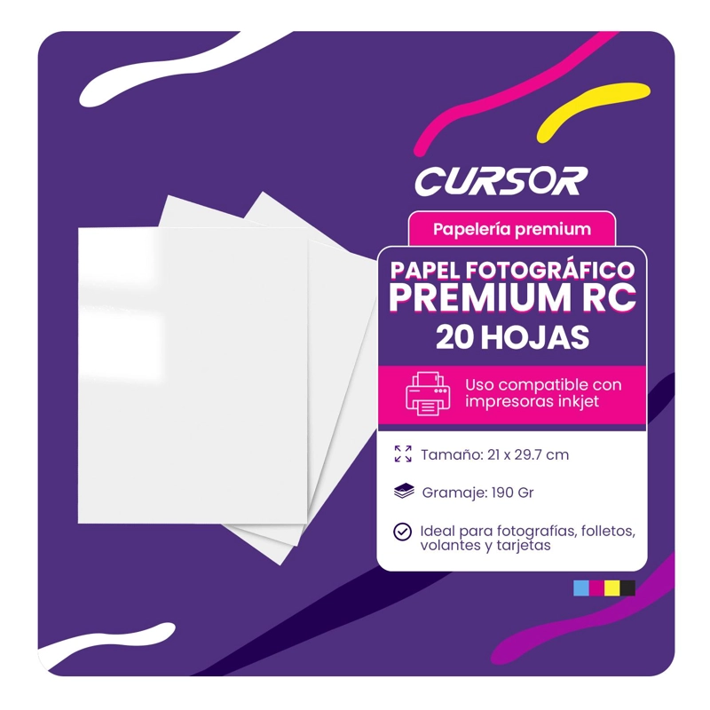 PAPEL FOTOGRAFICO PREMIUM RC 190GR 20H - CURSOR - 2