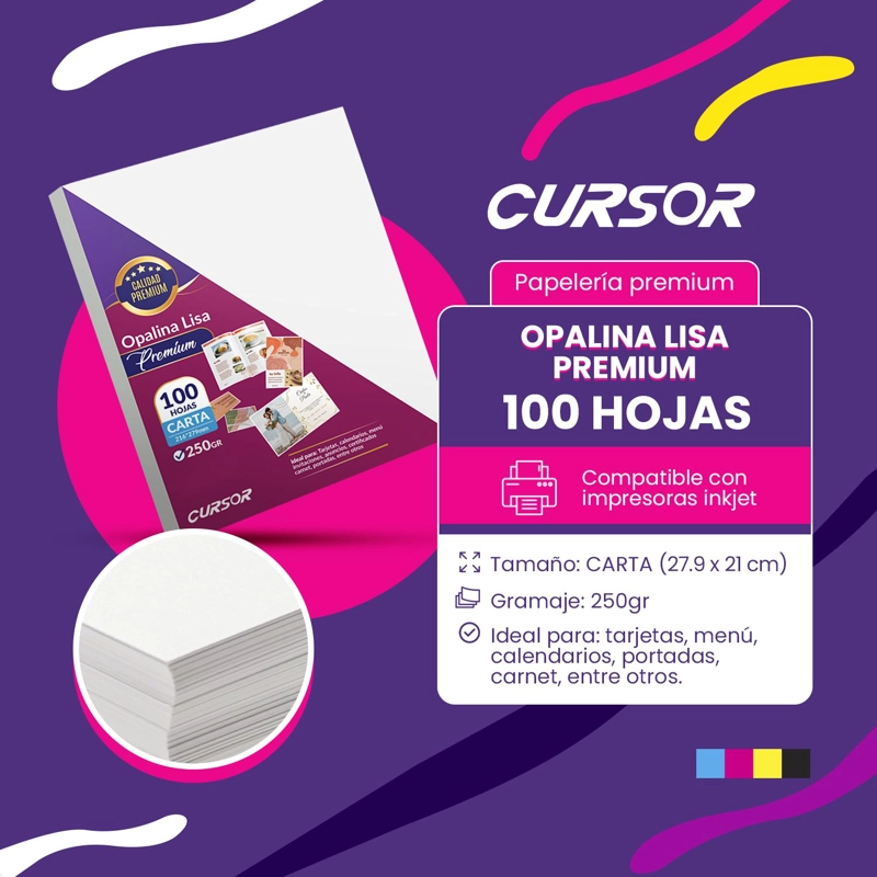 OPALINA LISA EXTRA BLANCA PREMIUM 250 G CARTA 100 H CURSOR - 3