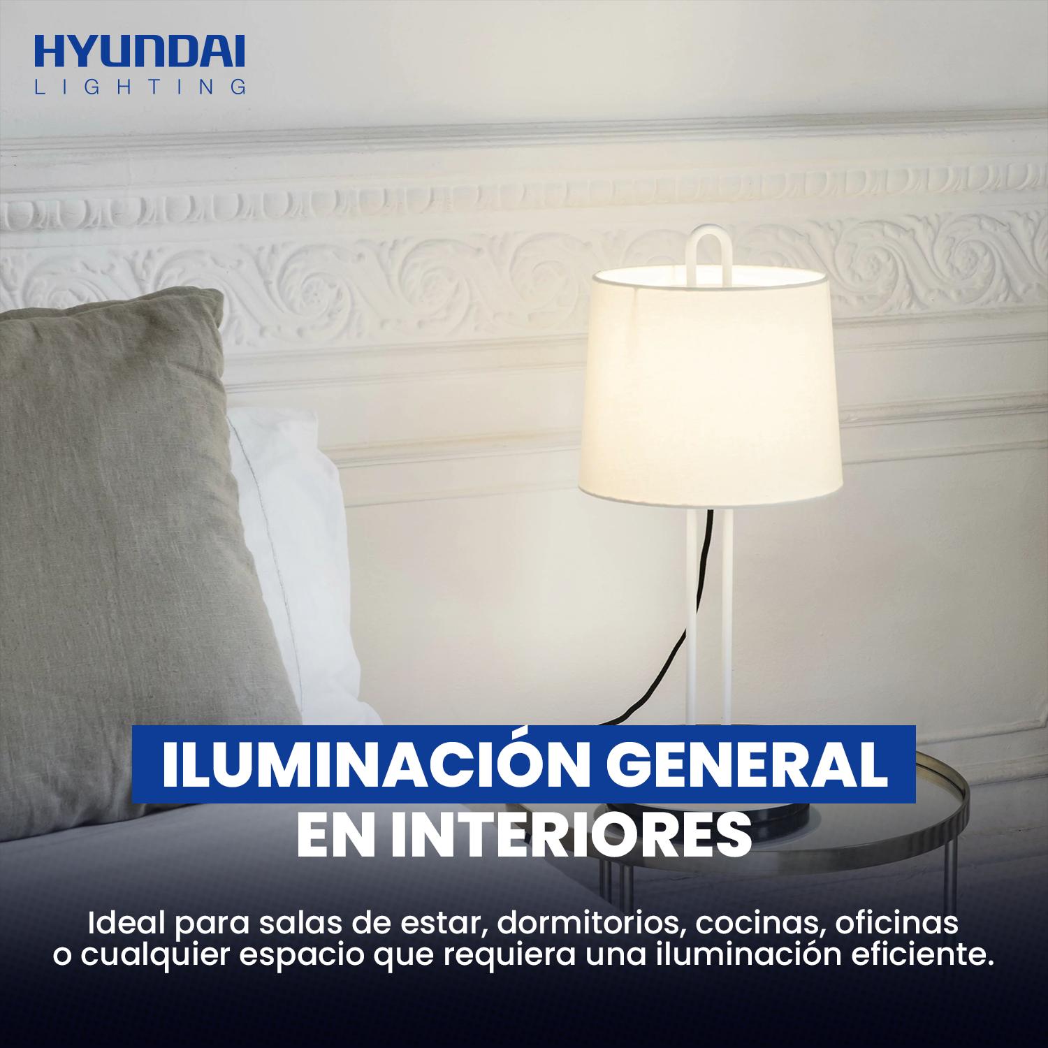 PACK 5 AMPOLLETA LED A60 E27 12W HYUNDAI AMARILLO 2700K - CALIDO - 6