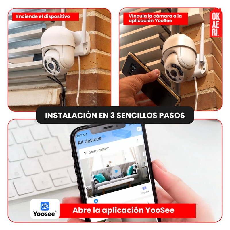 PACK X2 CAMARA IP WIFI EXTERIOR INALAMBRICA HD - 8