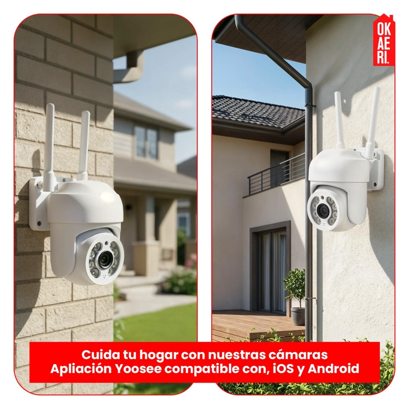 PACK X2 CAMARA IP WIFI EXTERIOR INALAMBRICA HD - 9