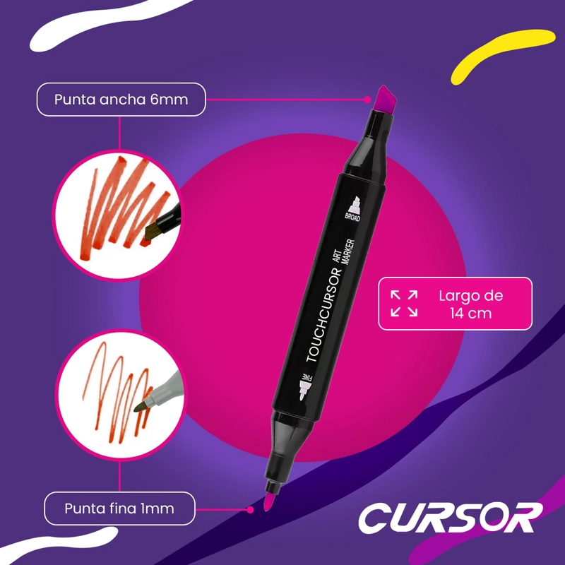 MARCADORES DOBLE PUNTA TOUCH 36 PCS - 3