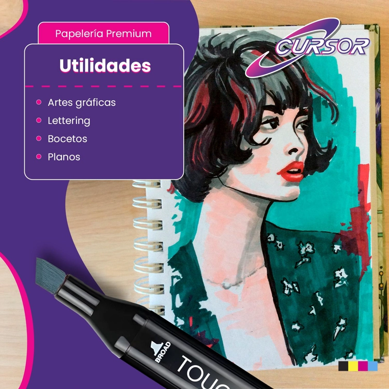 MARCADORES DOBLE PUNTA TOUCH 36 PCS - 5
