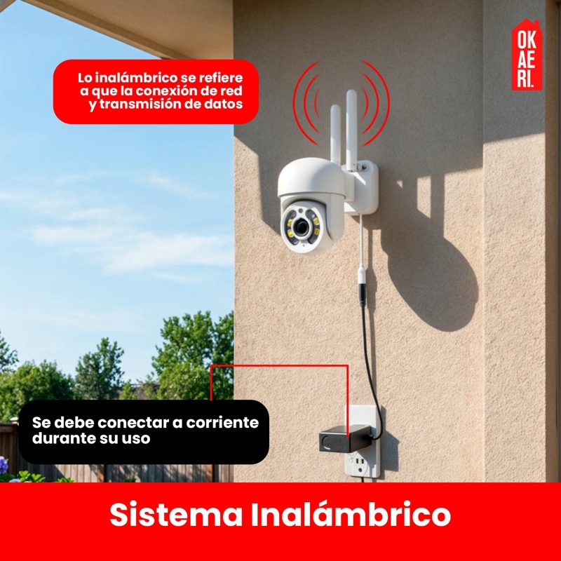 PACK X 3 CAMARA IP OKAERI WIFI EXTERIOR INALAMBRICA HD - 2