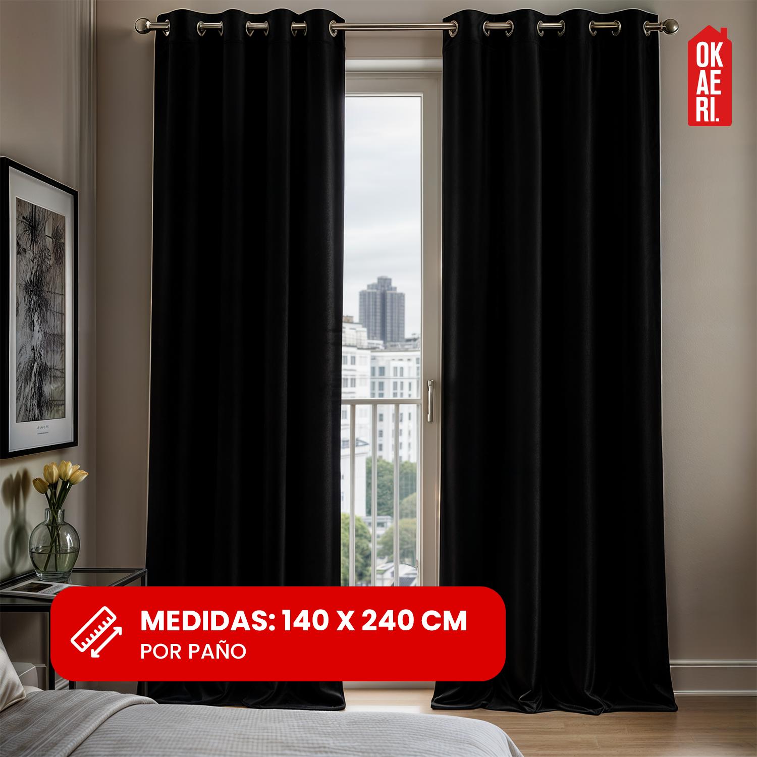 CORTINA BLACKOUT 100% 140X230CM TEXTURA TERCIOPELO - 5