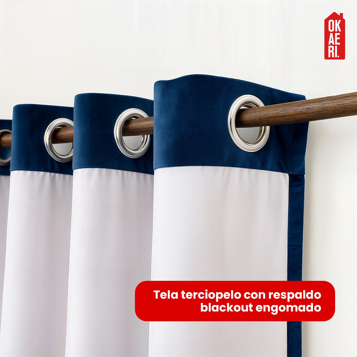 CORTINA BLACKOUT 100% 140X230CM TEXTURA TERCIOPELO - 6