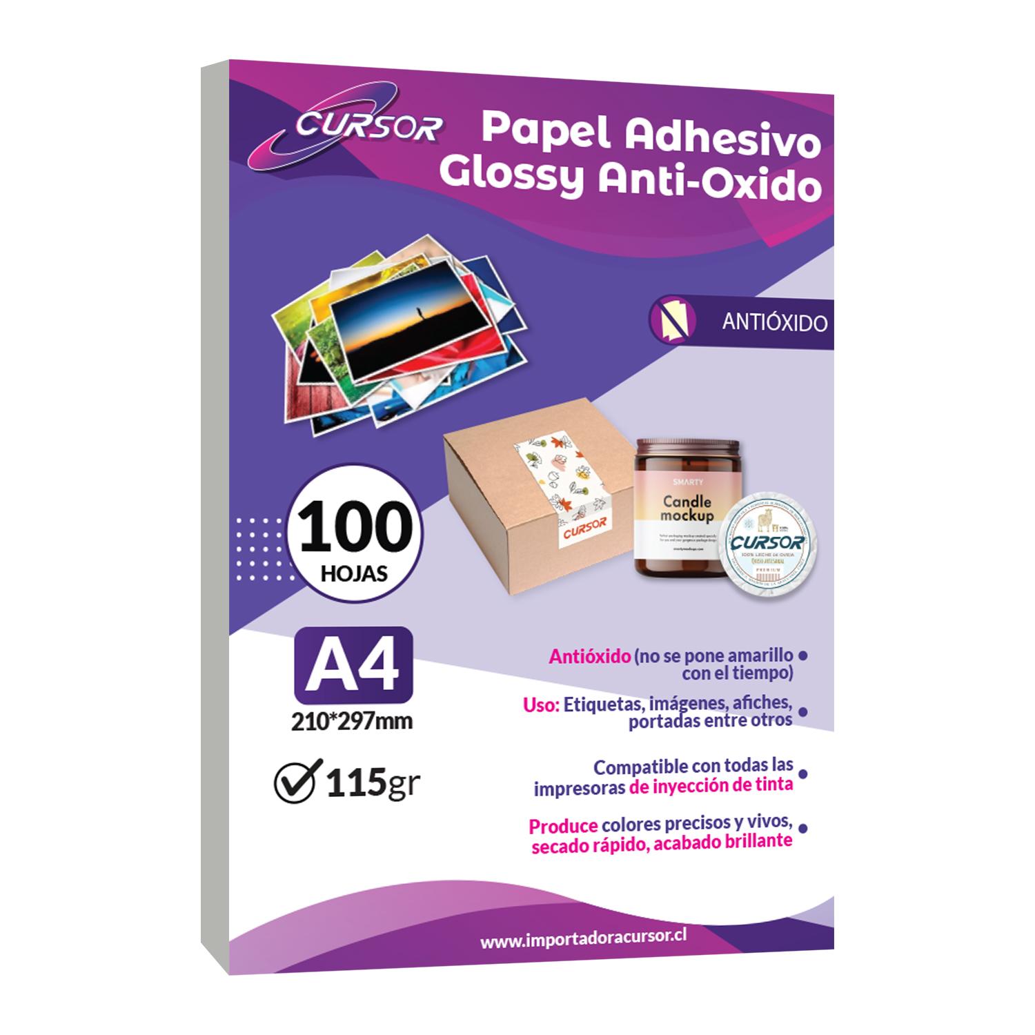 PAPEL ADHESIVO FOTOGRAFICO ANTIOXIDO A4/115G/100 HJS - 1