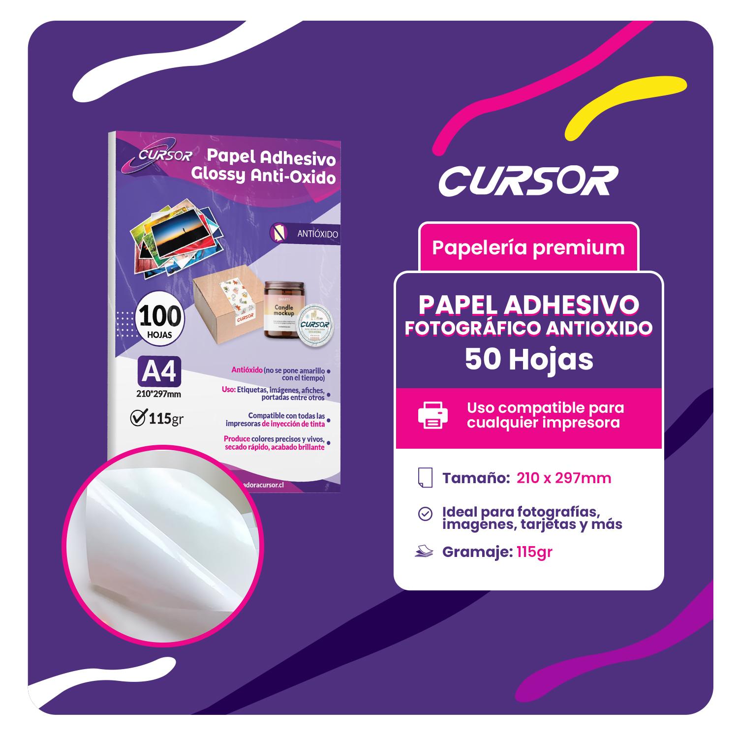 PAPEL ADHESIVO FOTOGRAFICO ANTIOXIDO A4/115G/100 HJS - 2