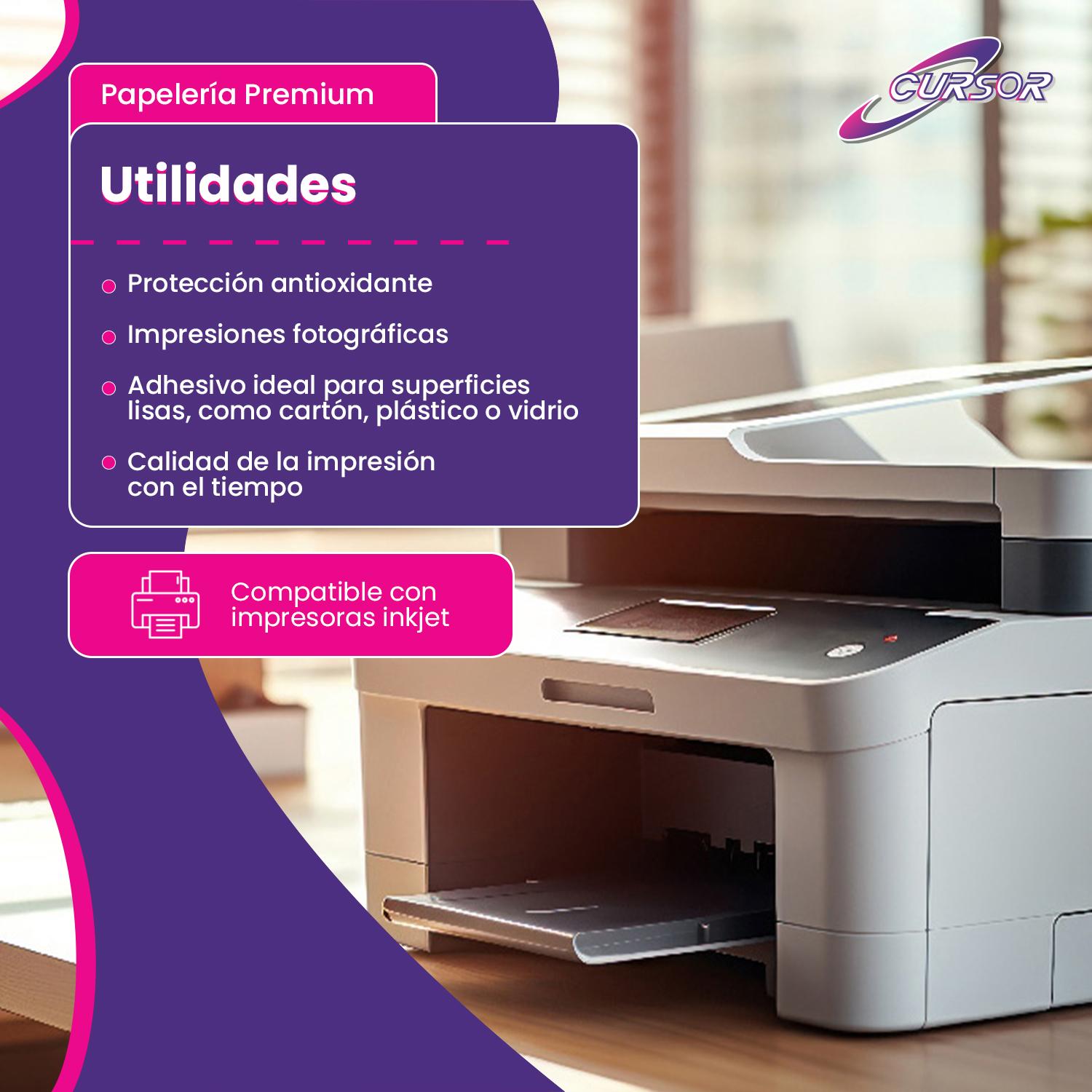 PAPEL ADHESIVO FOTOGRAFICO ANTIOXIDO A4/115G/100 HJS - 9