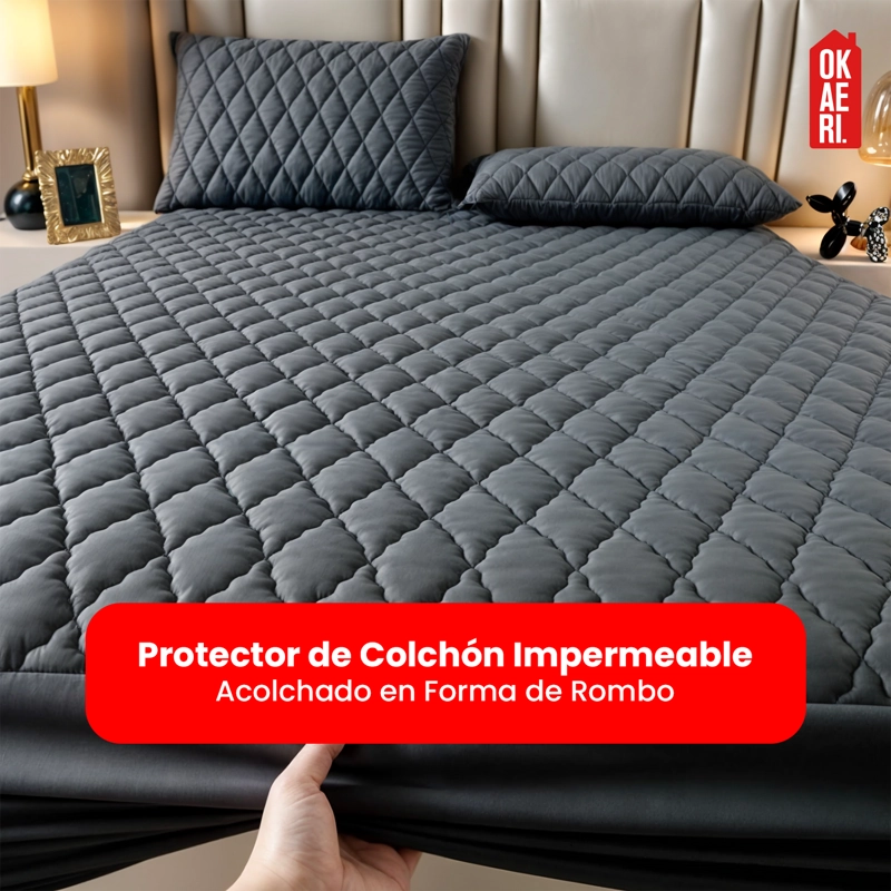CUBRE COLCHON 1,5 PLAZAS IMPERMEABLE TAMAÑO 1.5 PLAZAS - 3