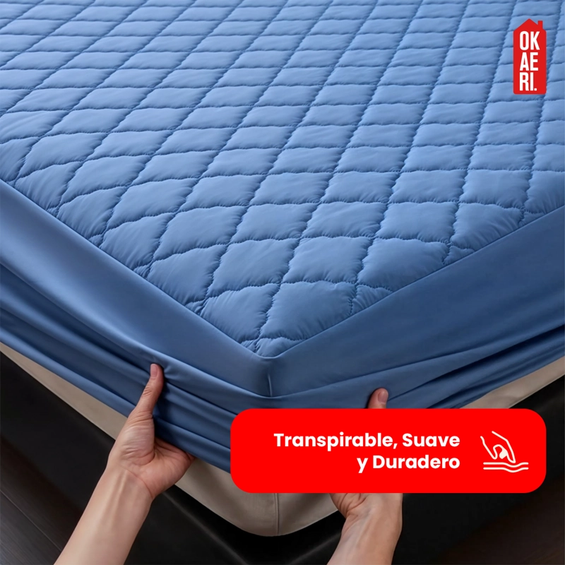CUBRE COLCHON 1,5 PLAZAS IMPERMEABLE TAMAÑO 1.5 PLAZAS - 4