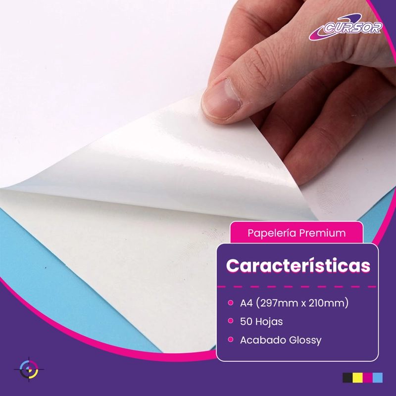 PAPEL ADHESIVO GLOSSY ANTIOXIDO A4 135GR 250HJS - 3