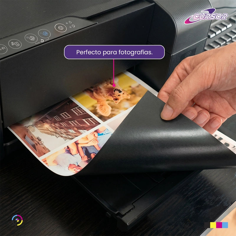 PAPEL FOTOGRAFICO GLOSSY MAGNE TICO IMANTADO 5HOJAS A4 CURSOR - 4