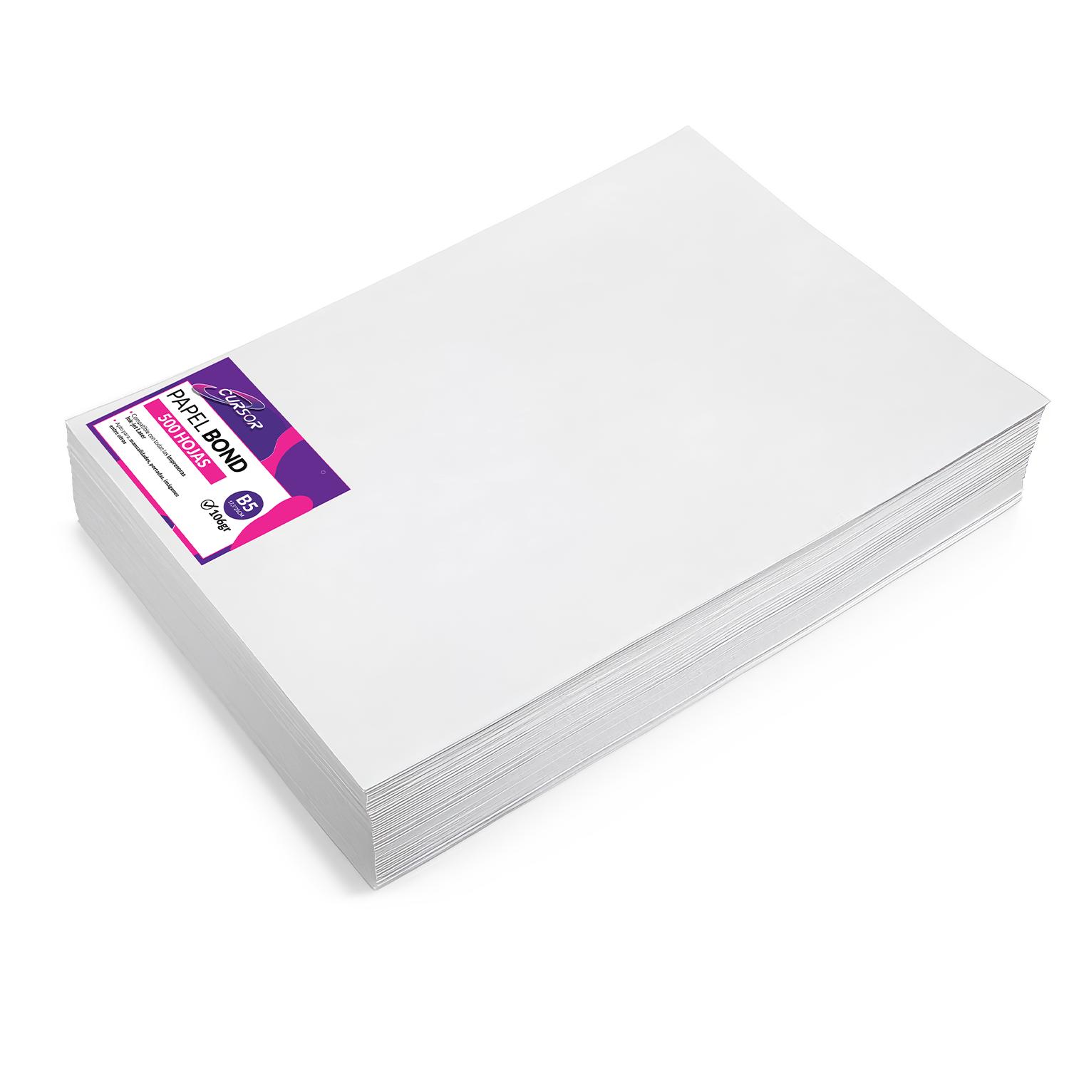 500 HOJAS PAPEL 6 BOND BLANCO B5 106GR HOJAS AGENDA - 1