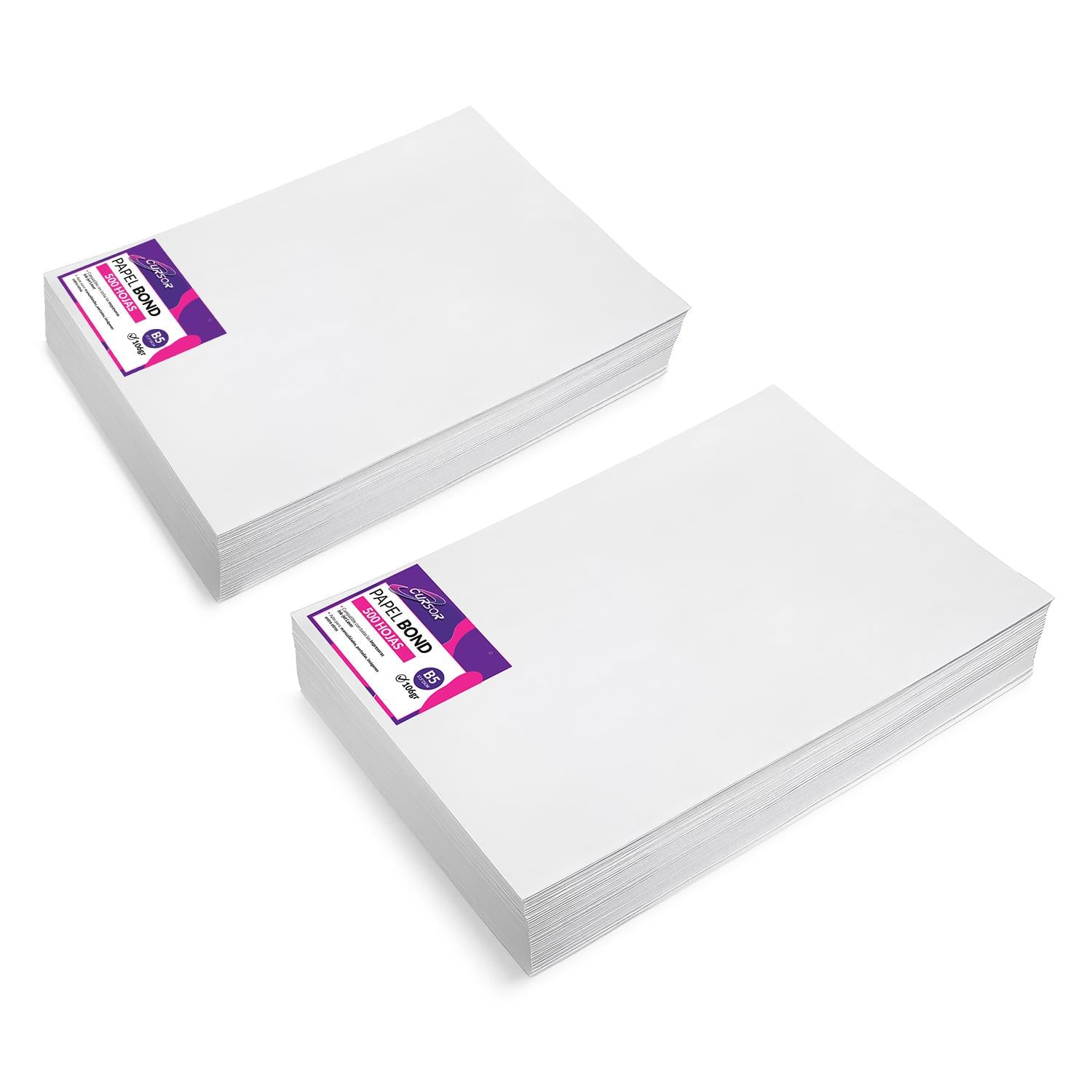 500 HOJAS PAPEL 6 BOND BLANCO B5 106GR HOJAS AGENDA - 2