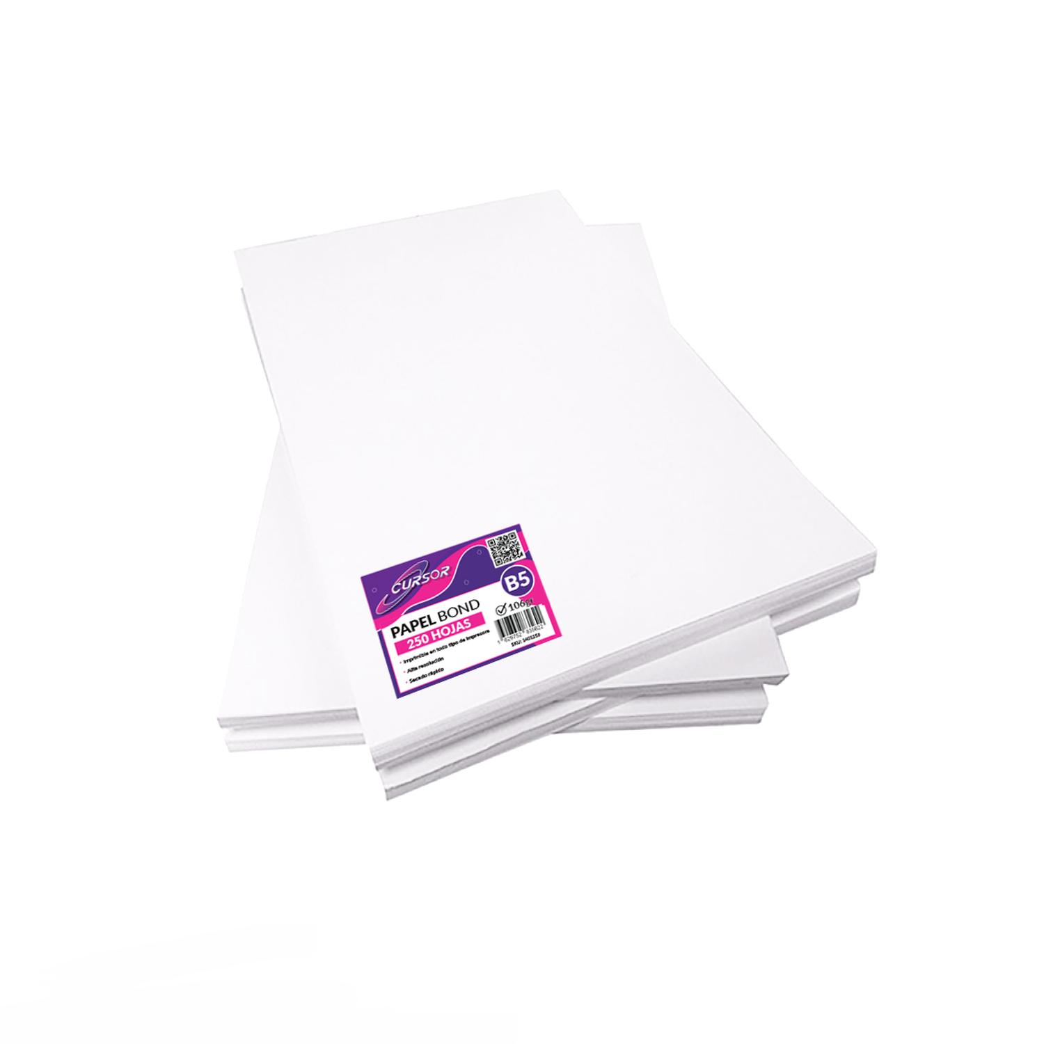 250 HOJAS PAPEL 6 BOND BLANCO B5 106GR HOJAS AGENDA - 1