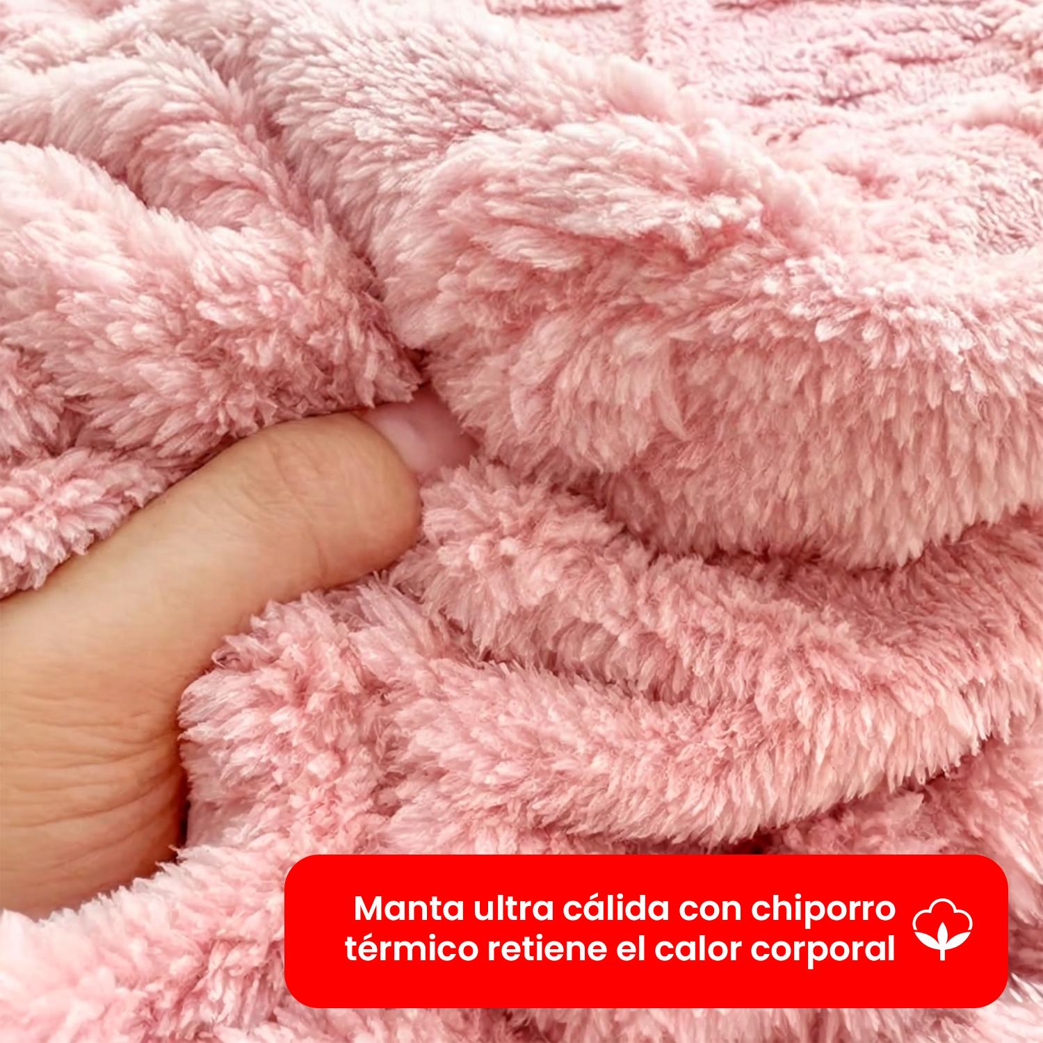 CUBRE CAMA TRENZADO CON CHIPORRO 2 PLAZAS TAMAÑO 2 PLAZAS - 2