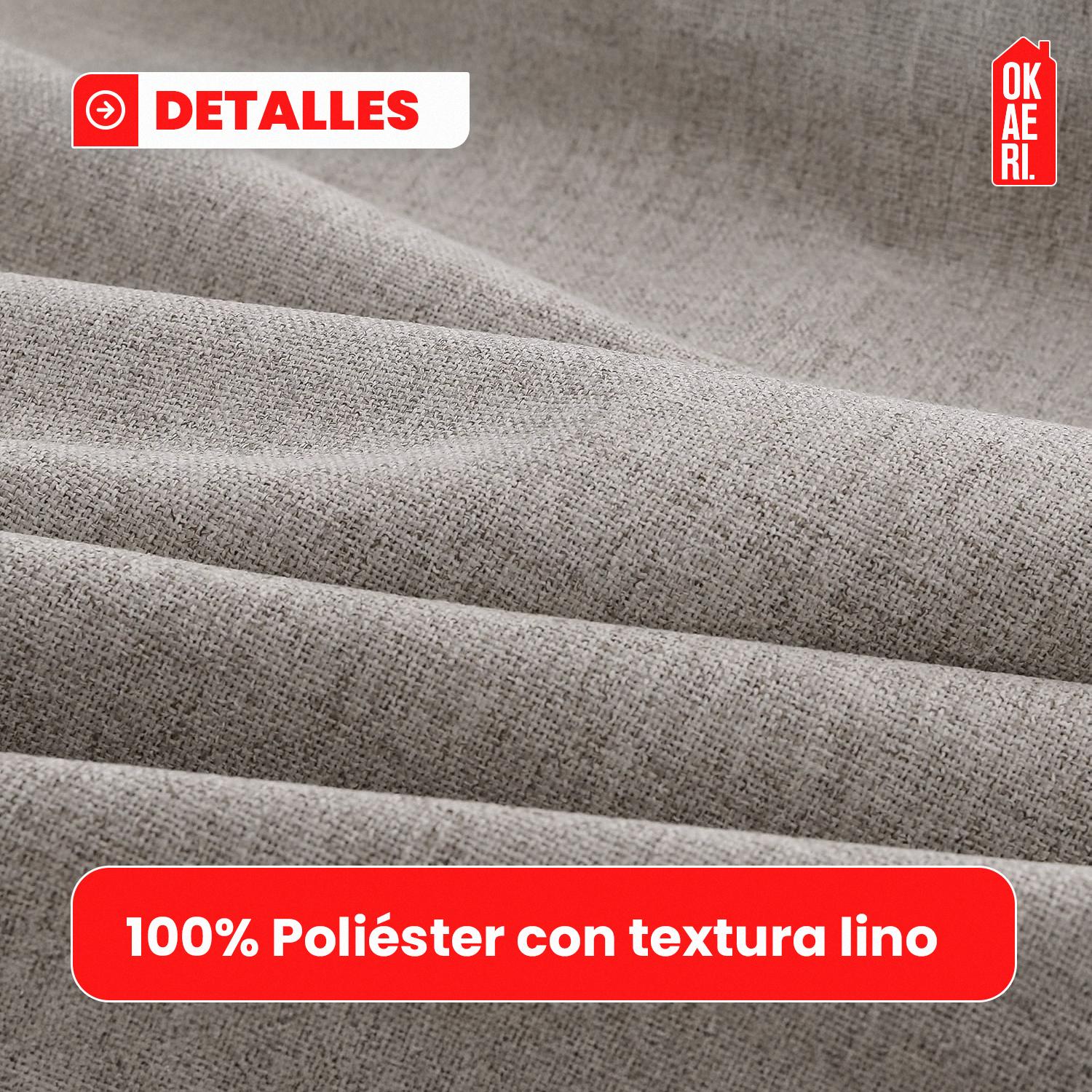 CORTINA BLACKOUT PREMIUM 1 PAÑO TEXTURA LINO SIN ENGOMADO 135X220 - 4