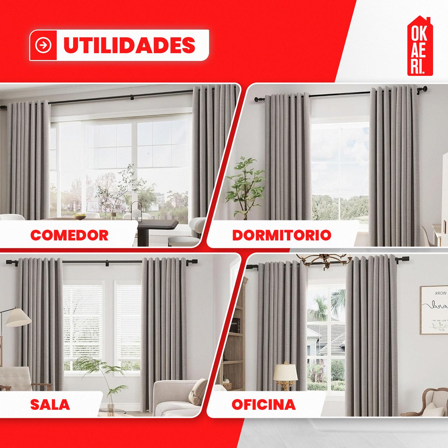 CORTINA BLACKOUT PREMIUM 1 PAÑO TEXTURA LINO SIN ENGOMADO 135X220 - 6