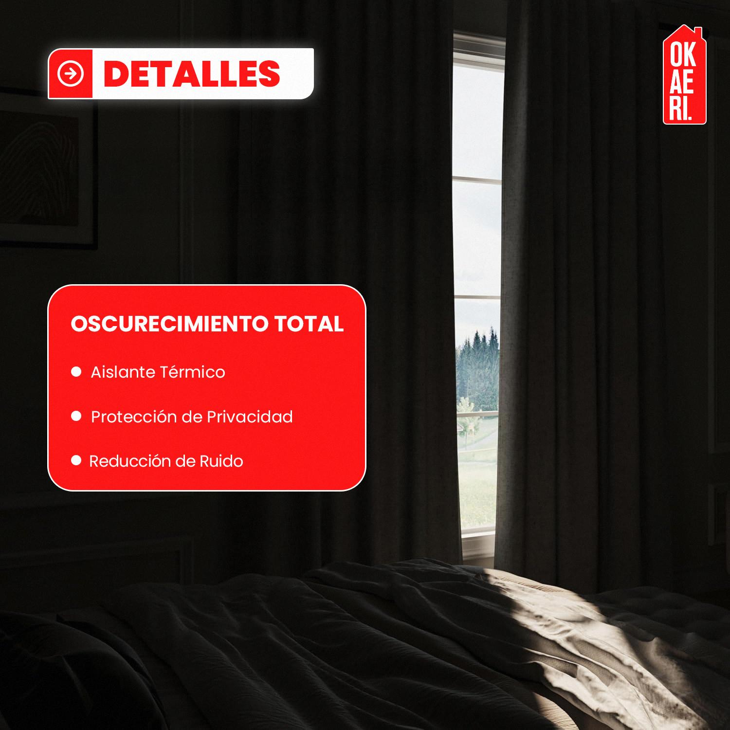 CORTINA BLACKOUT PREMIUM 1 PAÑO TEXTURA LINO SIN ENGOMADO 135X220 - 7