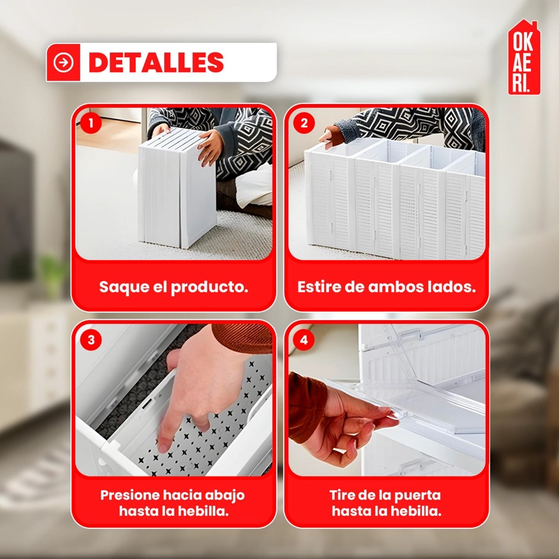 CAJA ORGANIZADORA DE ZAPATOS APILABLE OKAERI - 4