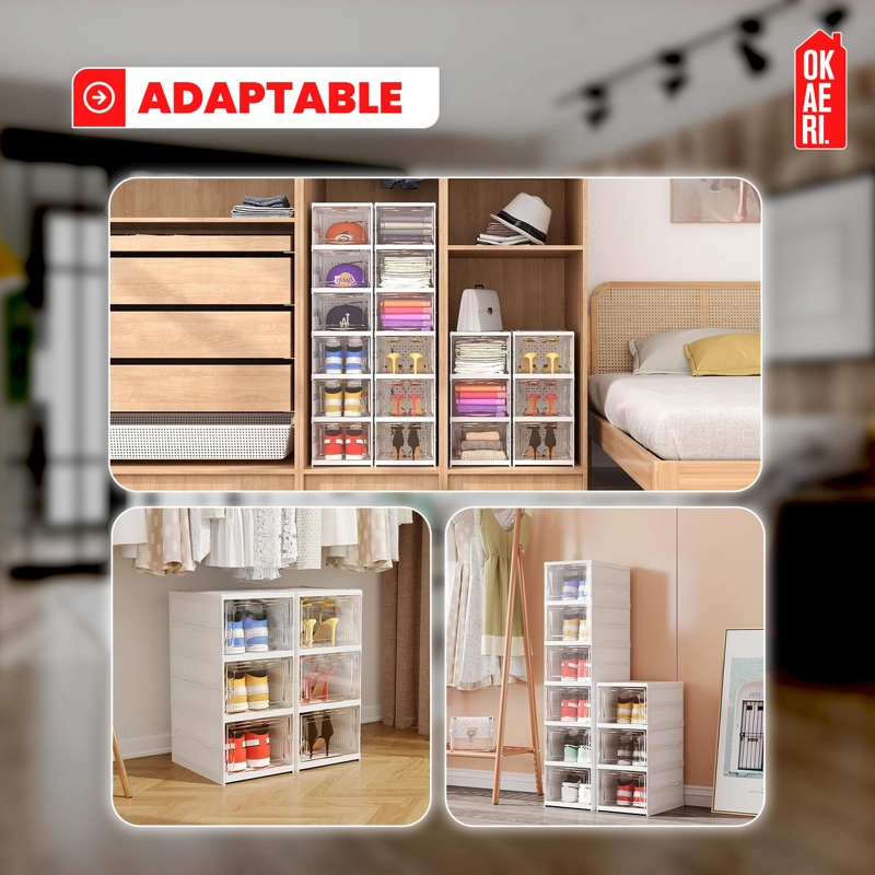 CAJA ORGANIZADORA DE ZAPATOS APILABLE OKAERI - 6