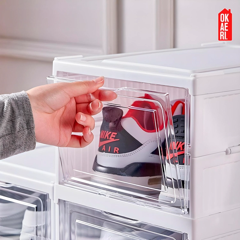 CAJA ORGANIZADORA DE ZAPATOS APILABLE OKAERI - 8