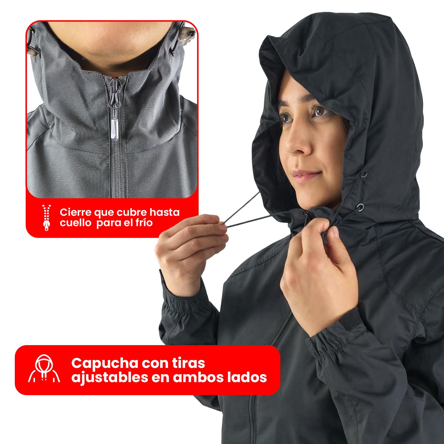 CHAQUETA CORTAVIENTO IMPERMEABLE CON MALLA ULTRALIGERA MUJER - 2