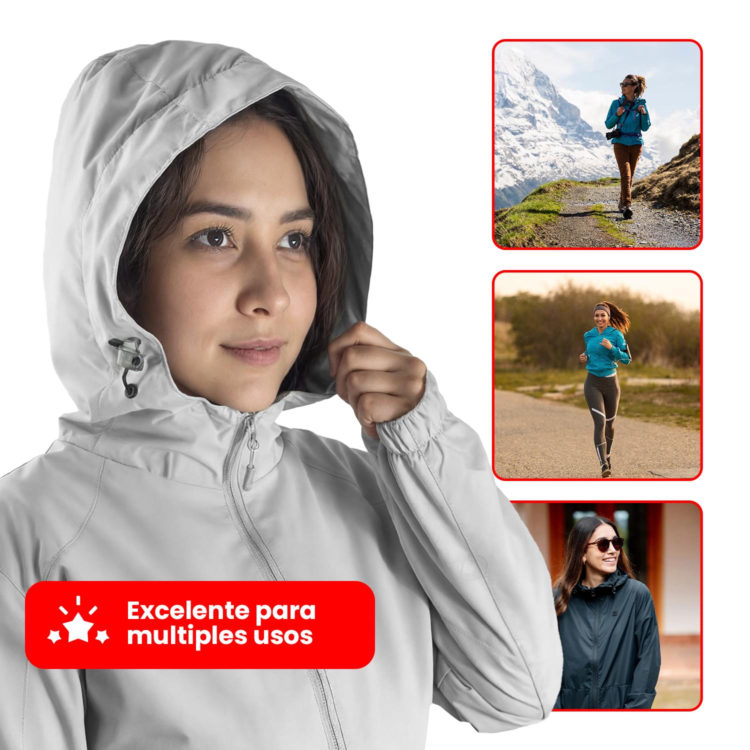 CHAQUETA CORTAVIENTO IMPERMEABLE CON MALLA ULTRALIGERA MUJER - 6