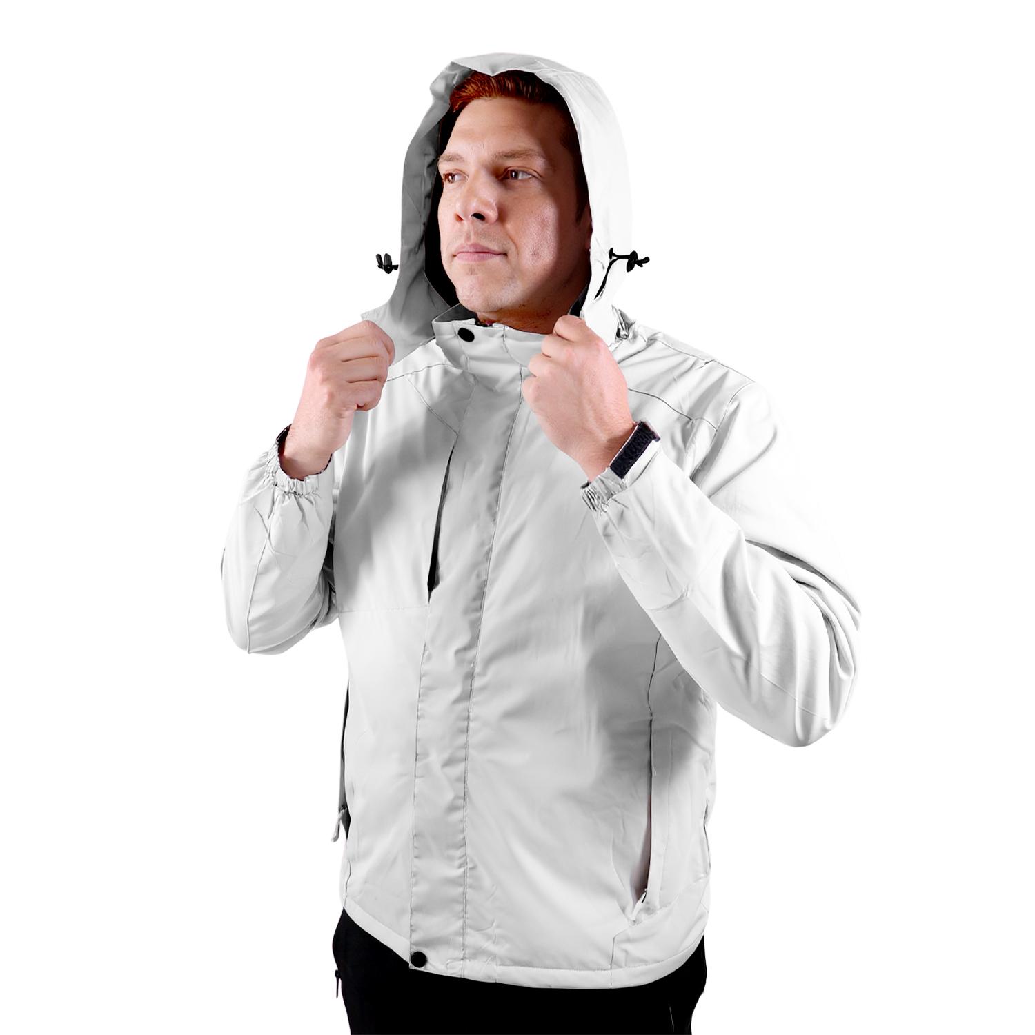 CHAQUETA CORTAVIENTO IMPERMEABLE CON MICROPOLAR HOMBRE - 1