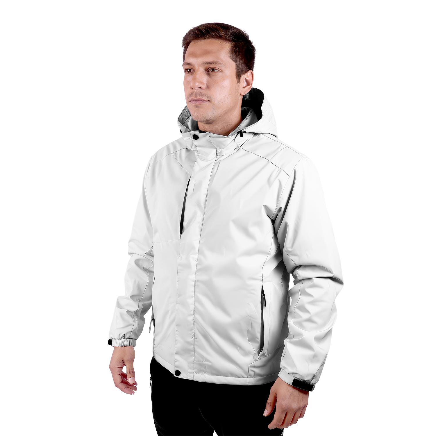 CHAQUETA CORTAVIENTO IMPERMEABLE CON MICROPOLAR HOMBRE - 2