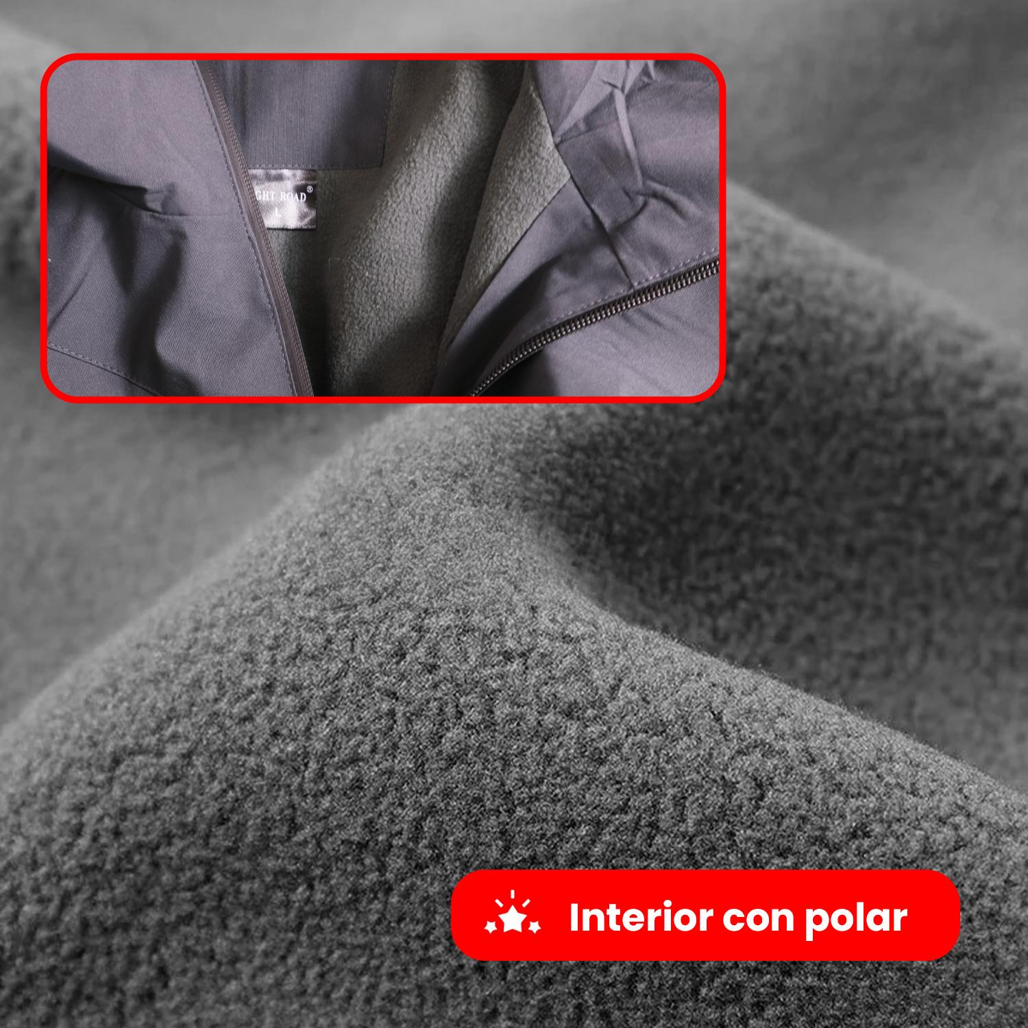 CHAQUETA CORTAVIENTO IMPERMEABLE CON MICROPOLAR HOMBRE - 5