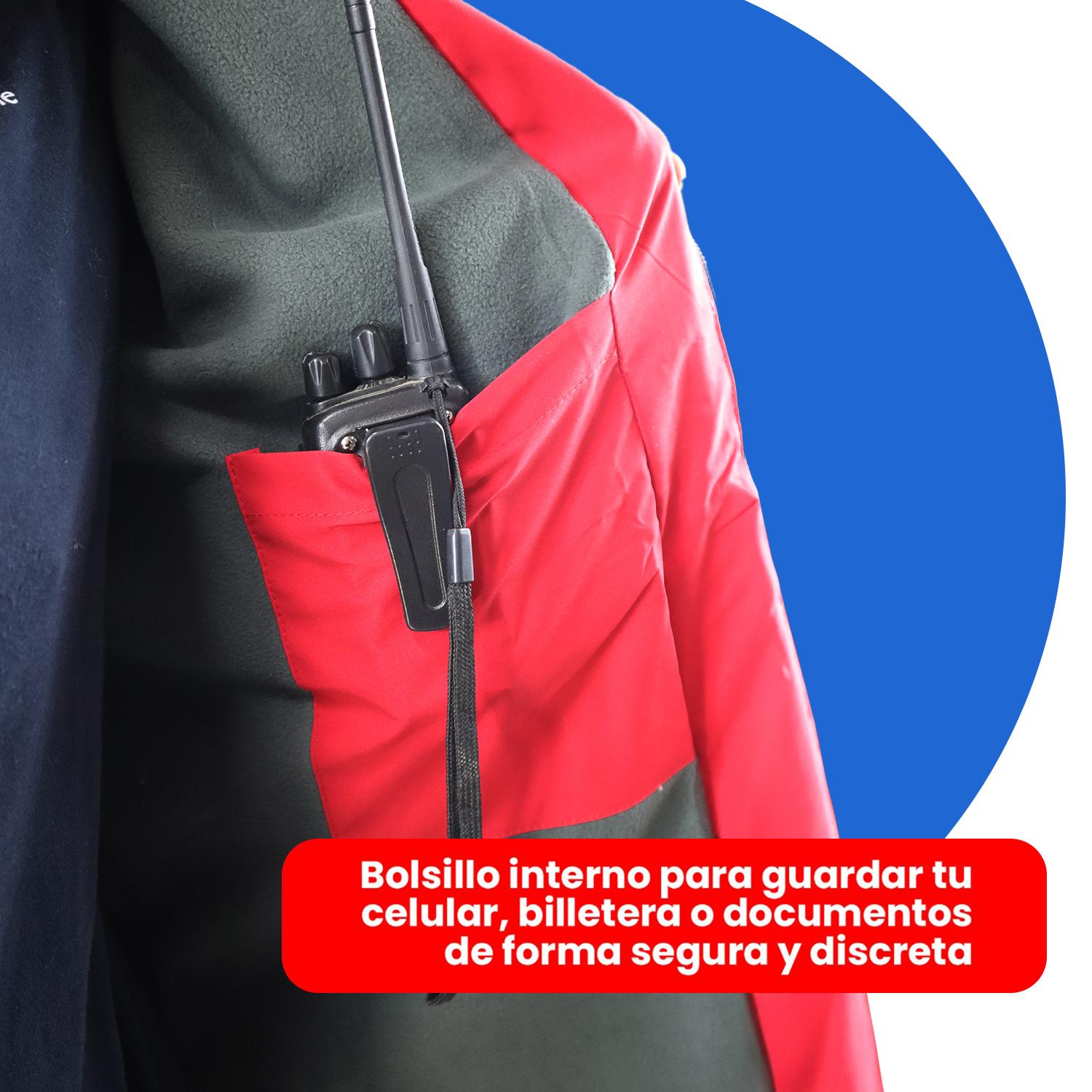 CHAQUETA CORTAVIENTO IMPERMEABLE CON MICROPOLAR HOMBRE - 8