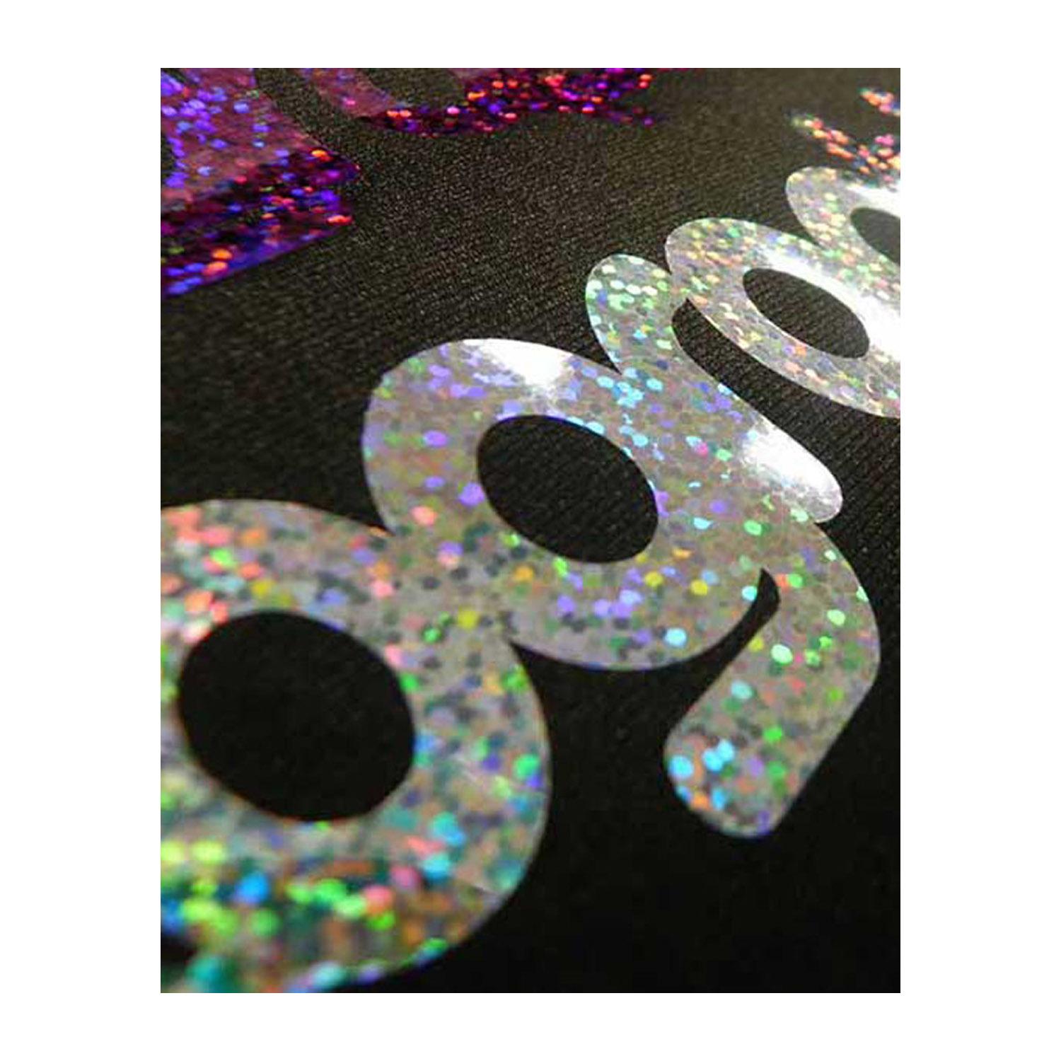 VINILO HOLOGRAFICO TEXTIL DISEÑOS 50 CM X 1 METRO CURSOR PLATEADO ESCARCHA PLATA Y1 - 5