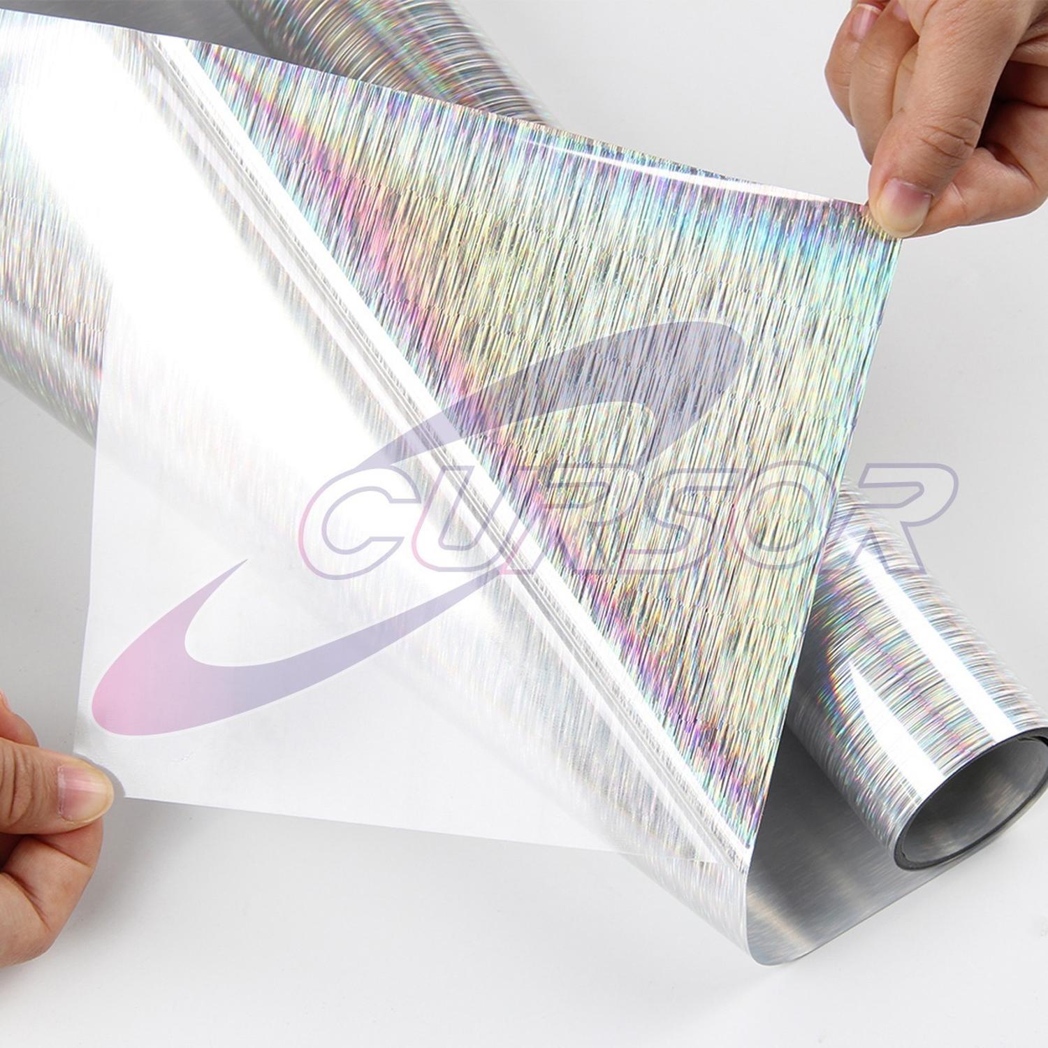 VINILO HOLOGRAFICO TEXTIL DISEÑOS 50 CM X 1 METRO CURSOR BLANCO LLUVIA Y8 - 3