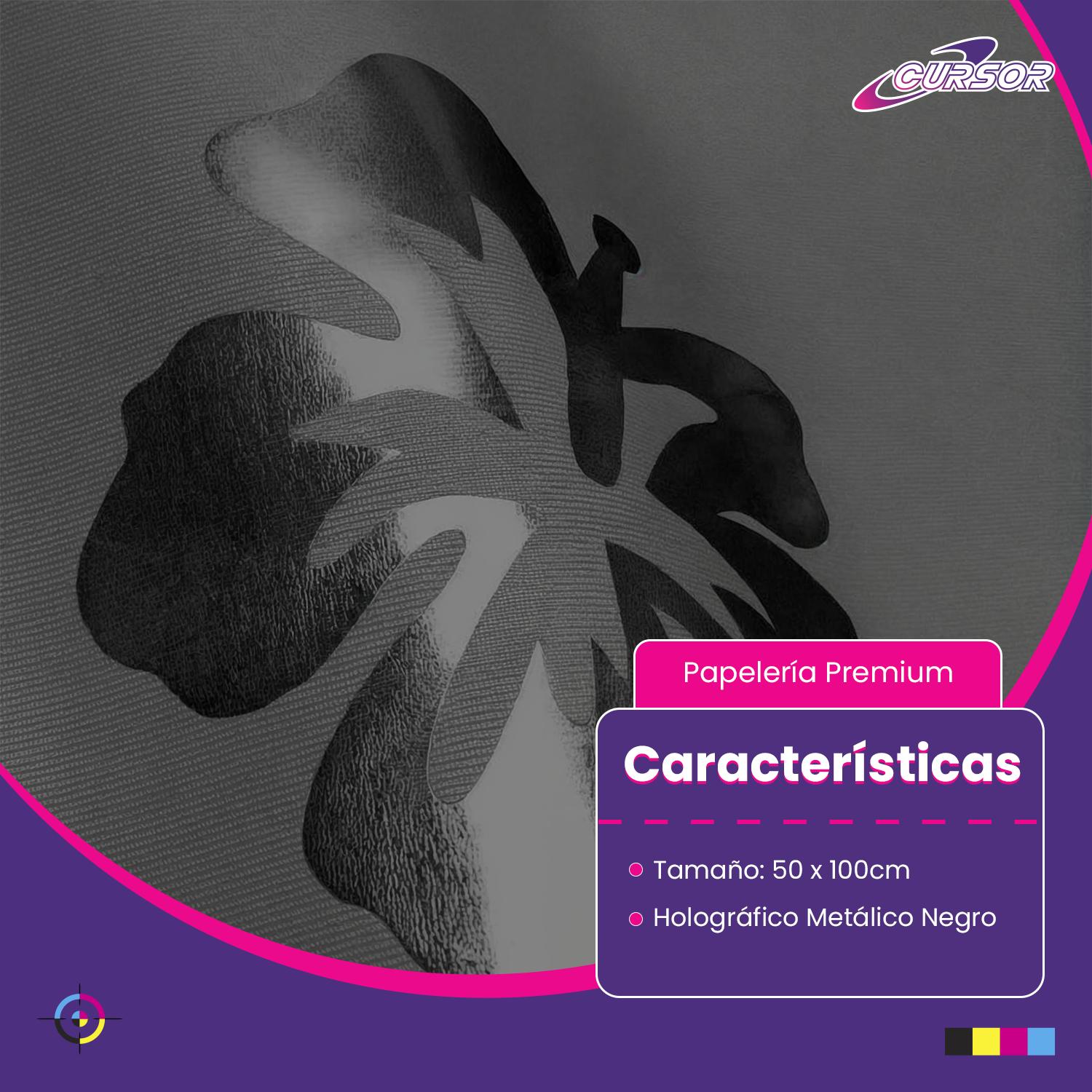 VINILO METALICO TEXTIL COLORES Y01 50CM X1MT CURSOR COLOR NEGRO - 5