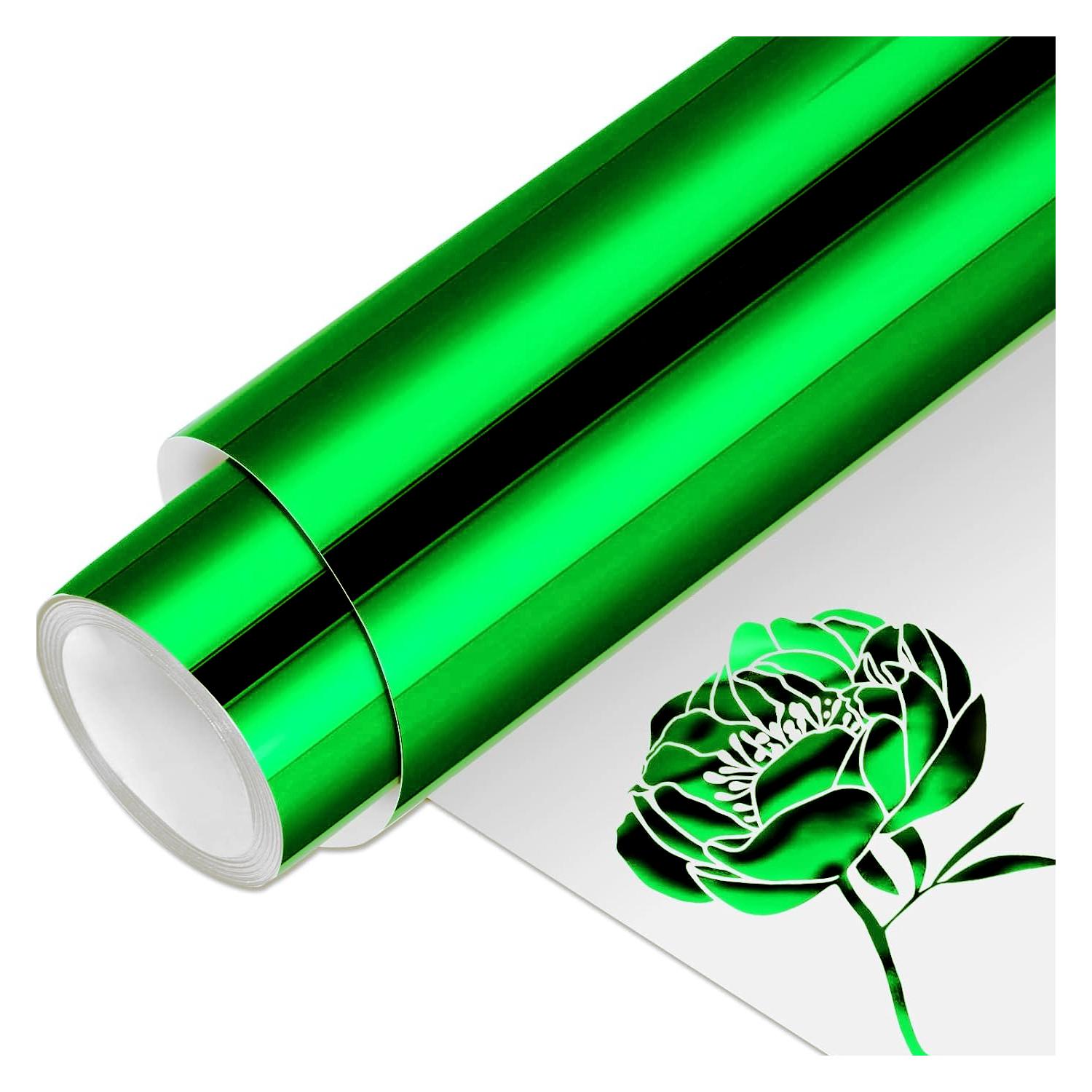 VINILO METALICO TEXTIL COLORES Y01 50CM X1MT CURSOR COLOR VERDE - 2