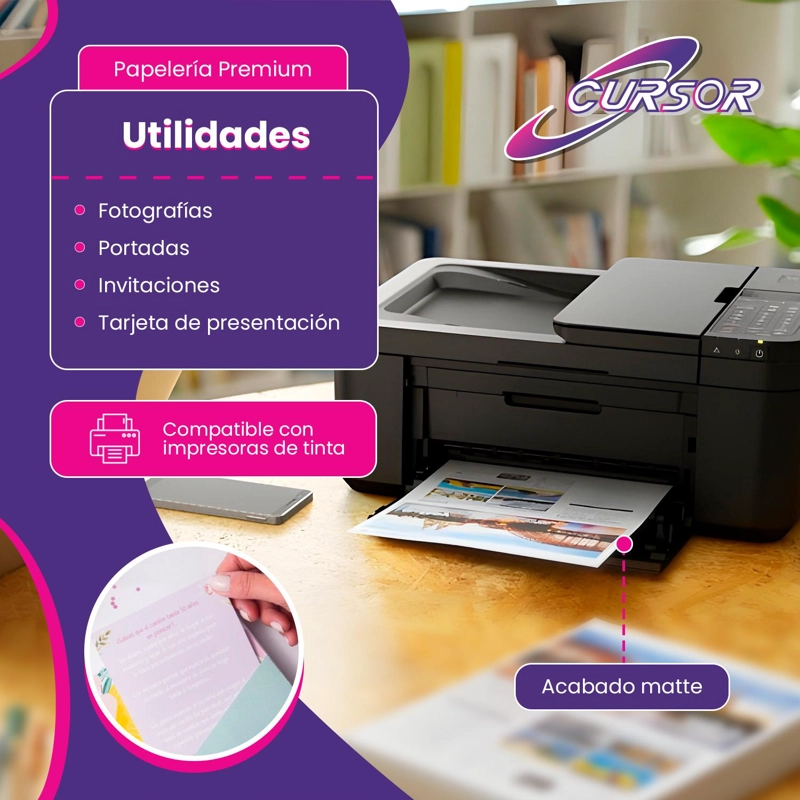 PAPEL FOTO ALTA RESOLUCION MATTE A3 115GR 50 HOJAS TAMAÑO A3 - 4