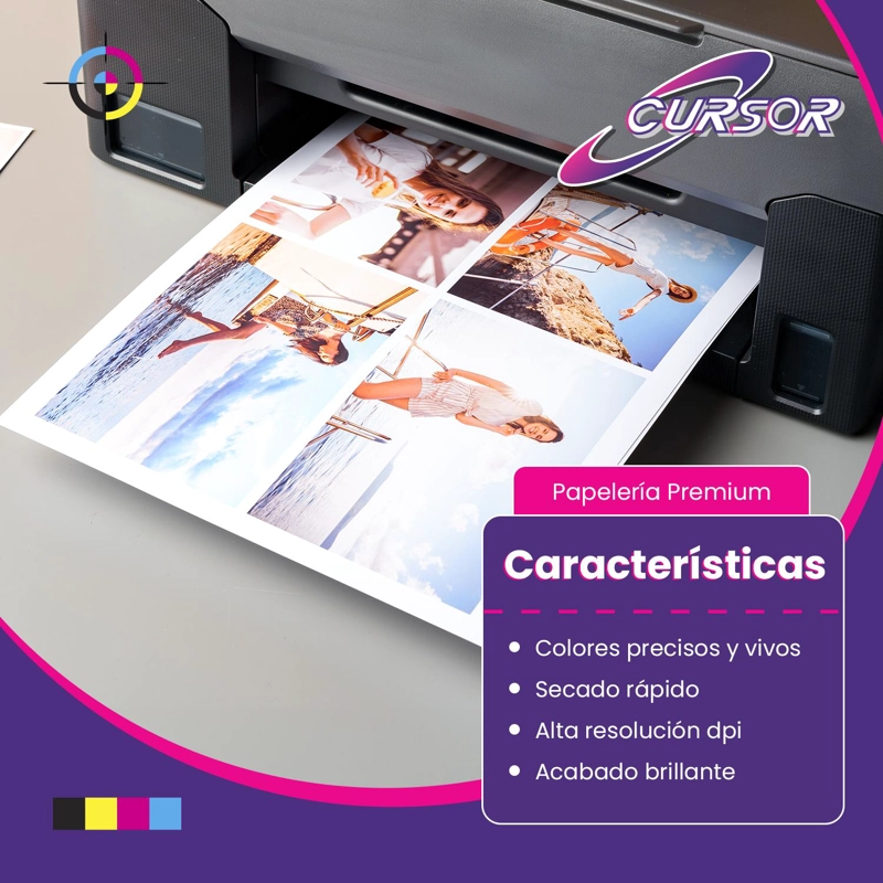 PAPEL FOTOGRAFICO GLOSSY BRILLANTE 135 GRS A4 100 HOJAS - 2