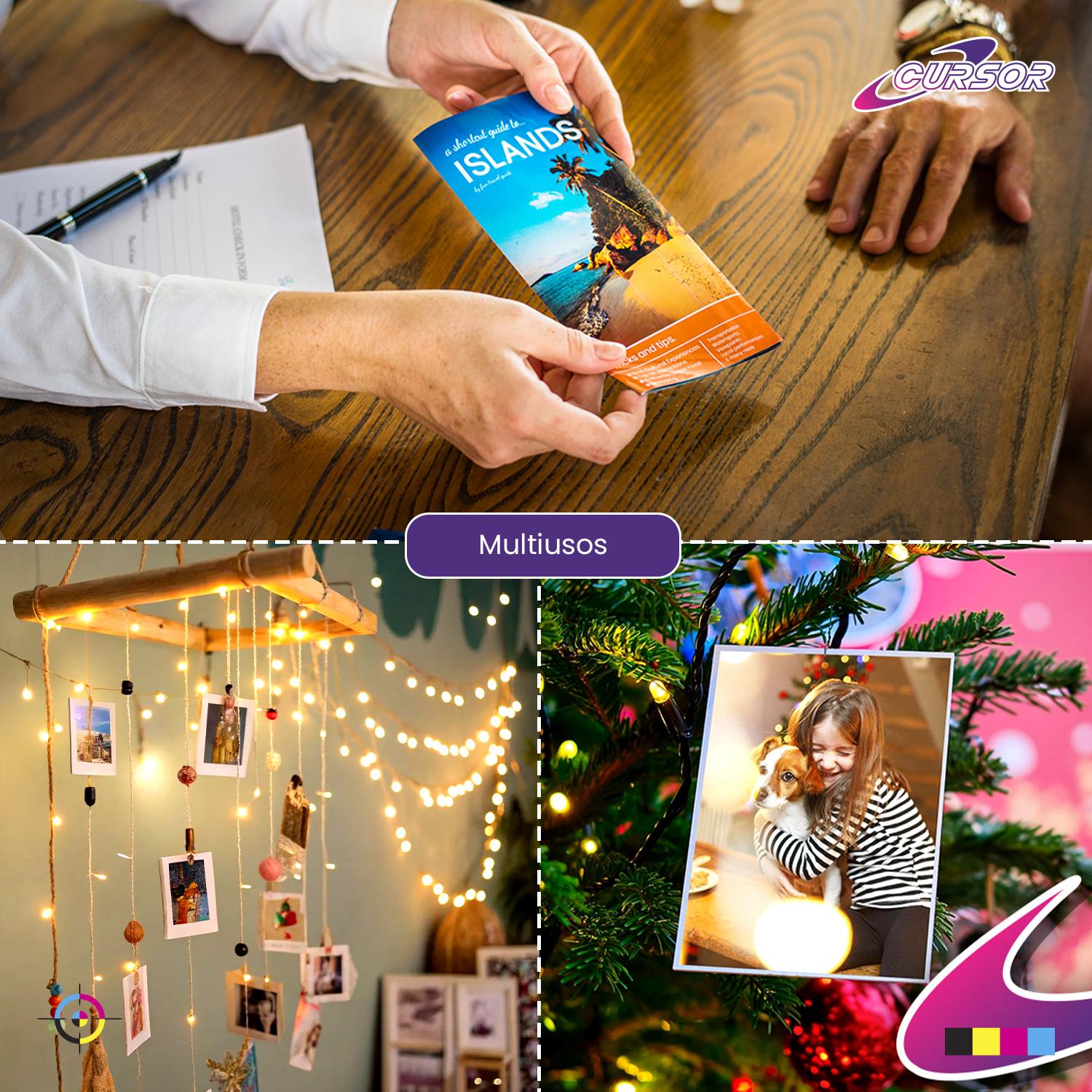 PAPEL FOTOGRAFICO DOBLE FAZ GLOSSY CURSOR A4 180 GR 100 HJS - 4