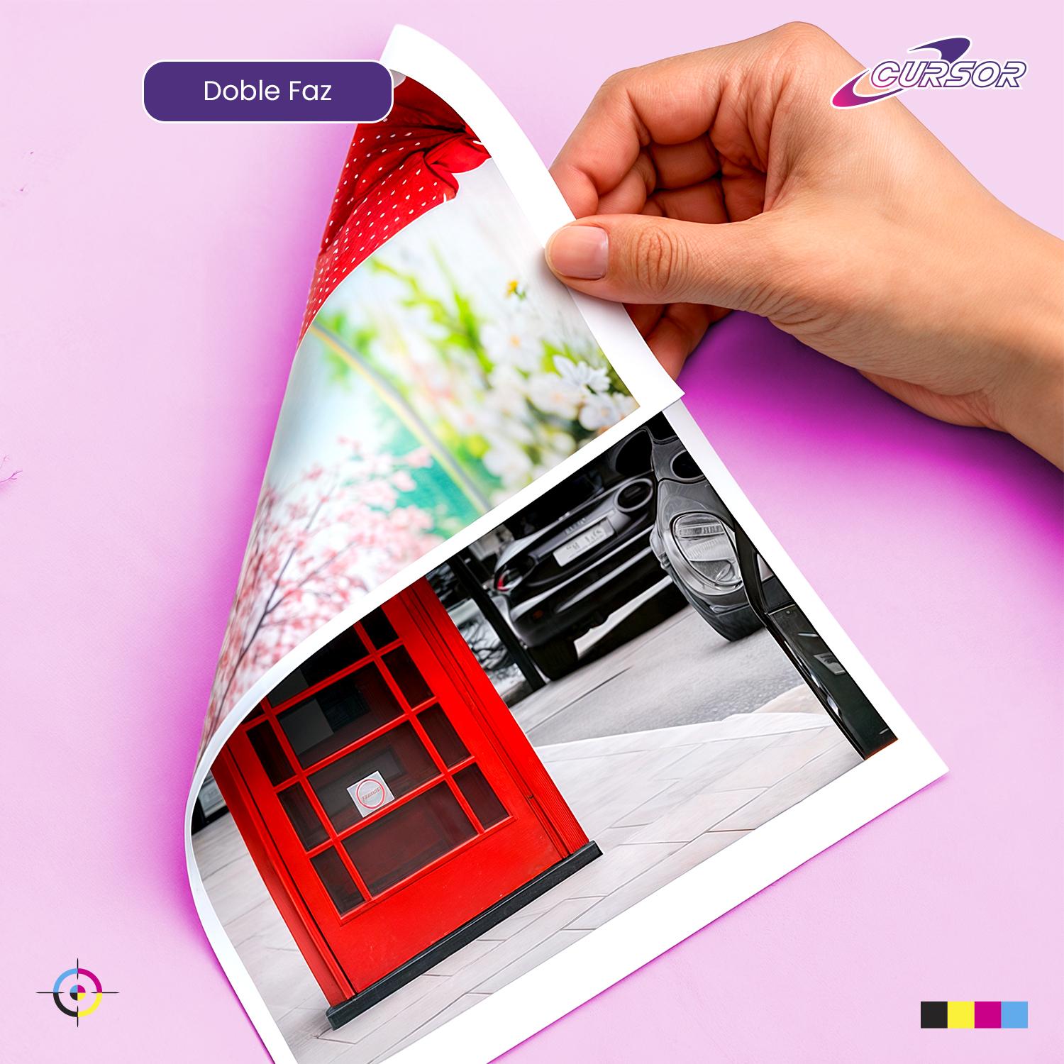 PAPEL FOTOGRAFICO DOBLE FAZ GLOSSY CURSOR A4 180 GR 100 HJS - 6