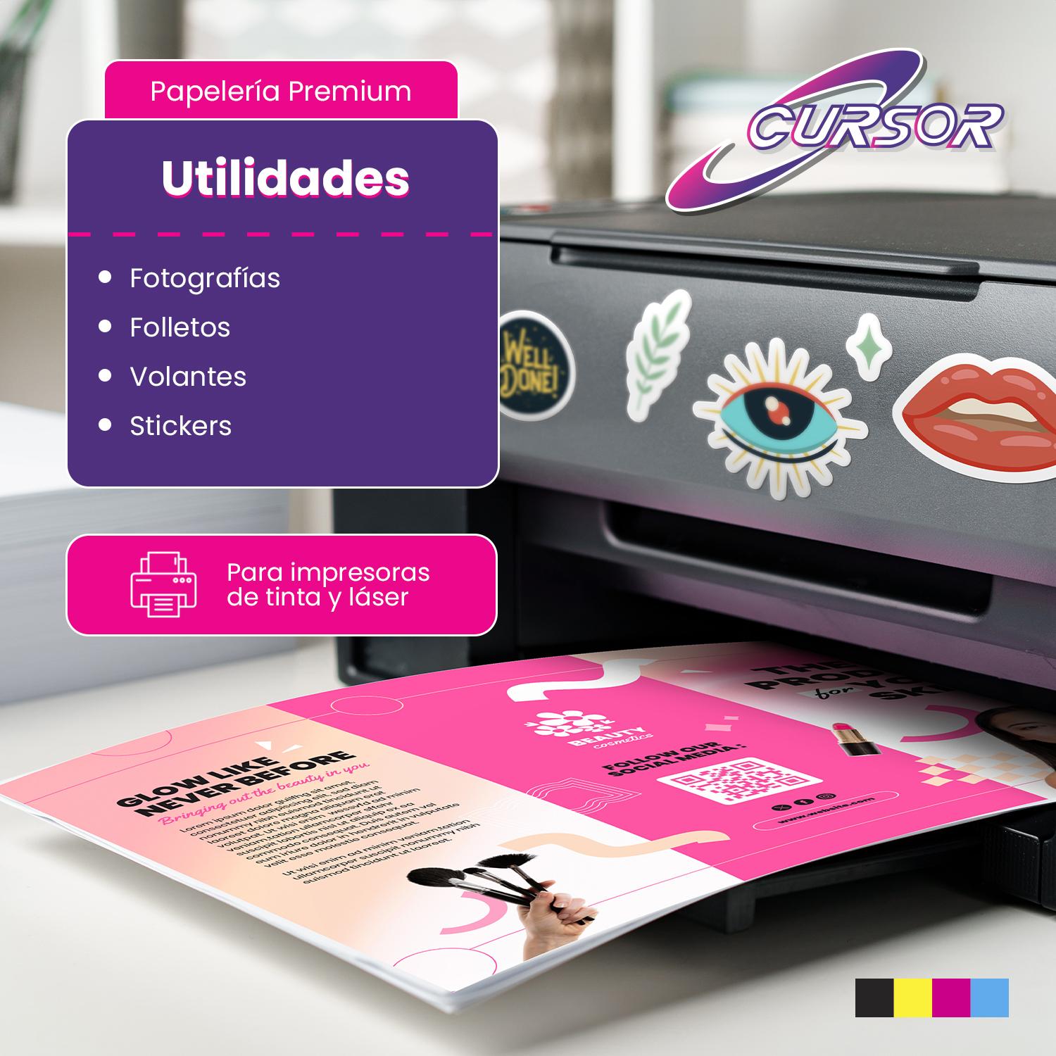 PAPEL FOTOGR ADHESIVO 135G A4 GLOSSY PACK 300 HJS - 3