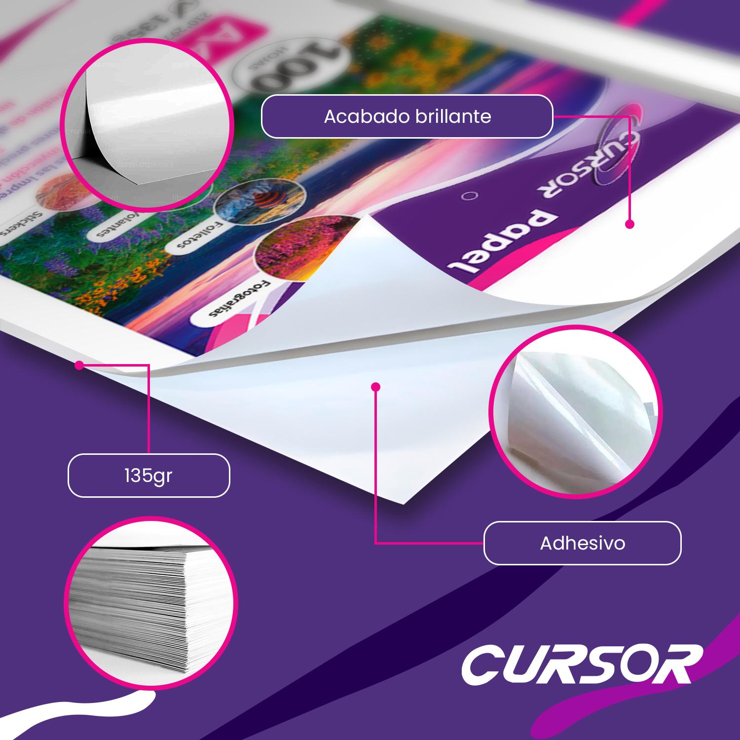 PAPEL FOTOGR ADHESIVO 135G A4 GLOSSY PACK 300 HJS - 6