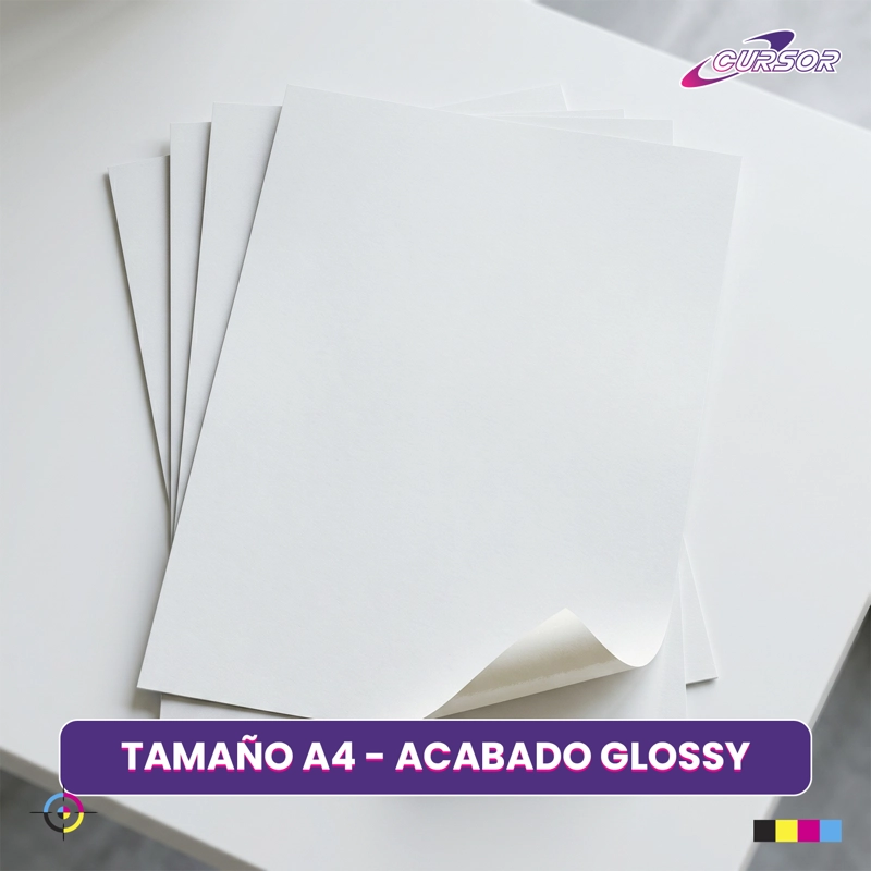 PAPEL FOTOGR ADHESIVO 135G A4 GLOSSY PACK 300 HJS - 9