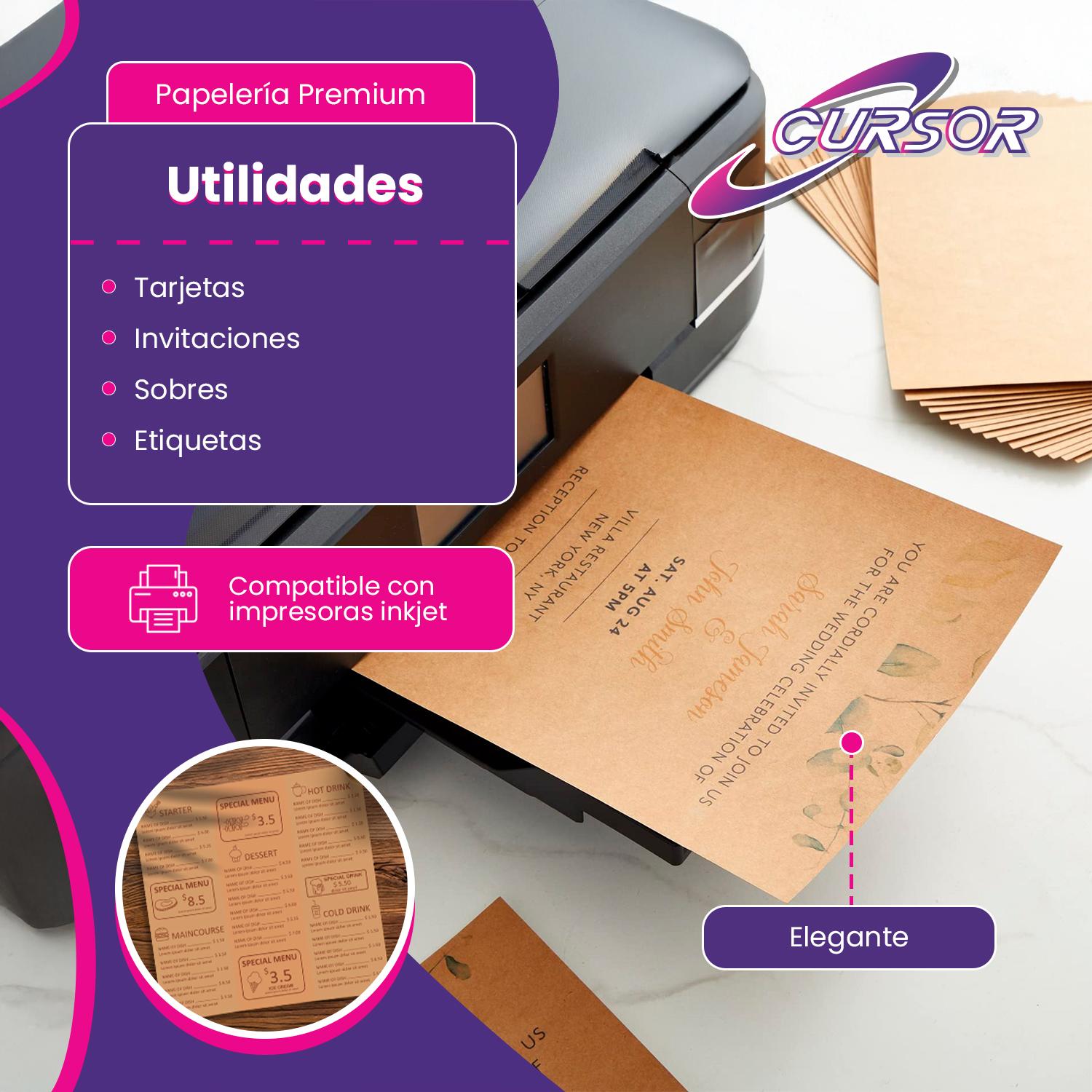 PAPEL KRAFT CLARO 250 GR 100 HOJAS A5 CURSOR - 4