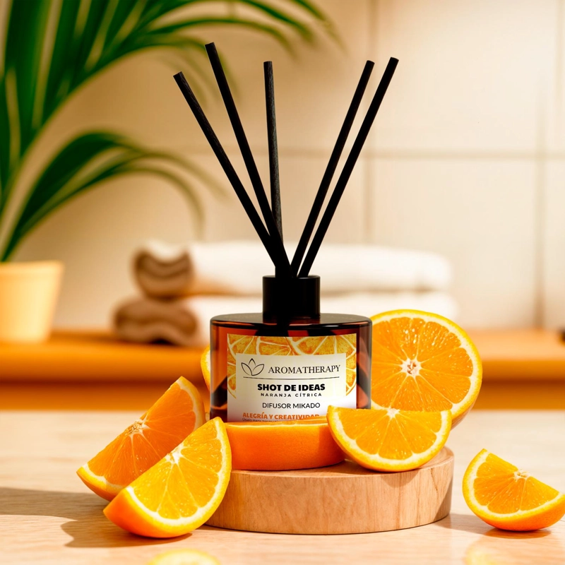 DIFUSOR DE AROMA MIKADO AROMATHERAPY 150ML VARILLAS RATAN ROJO SENSORIAL - 3